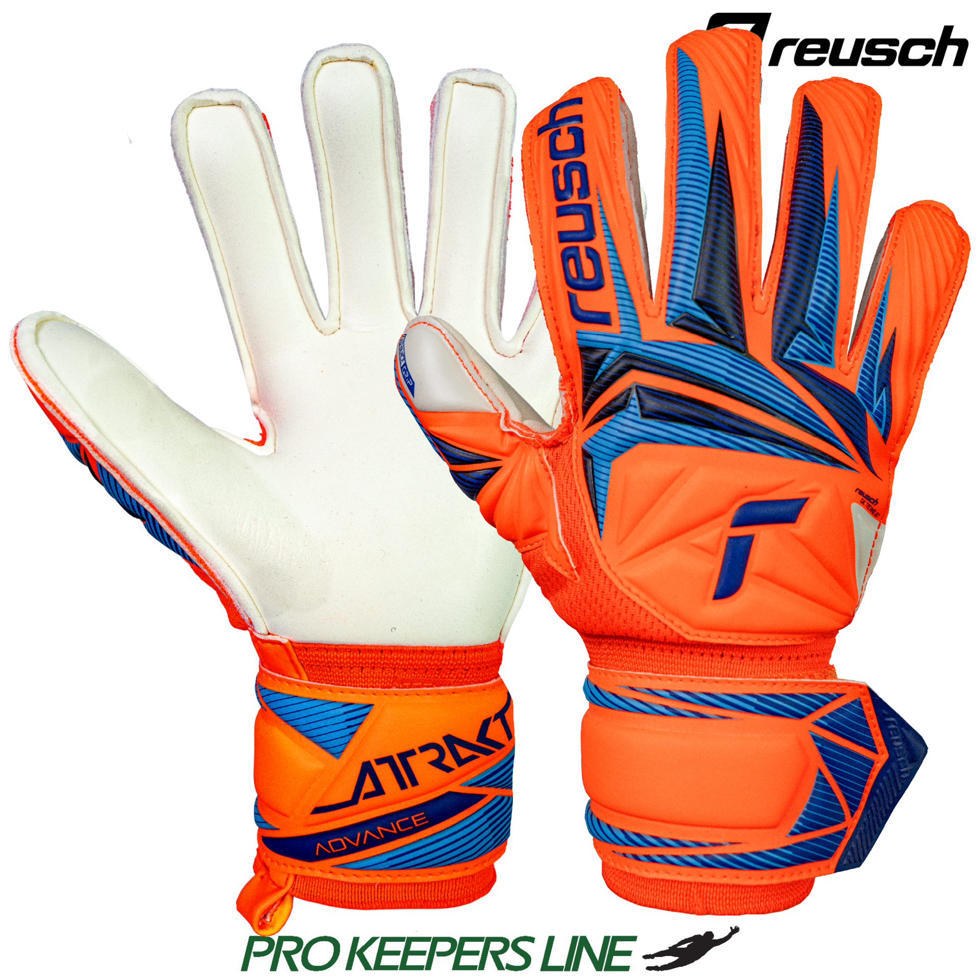 REUSCH ATTRAKT ADVANCE JUNIOR SHOCKING ORANGE/BLUE