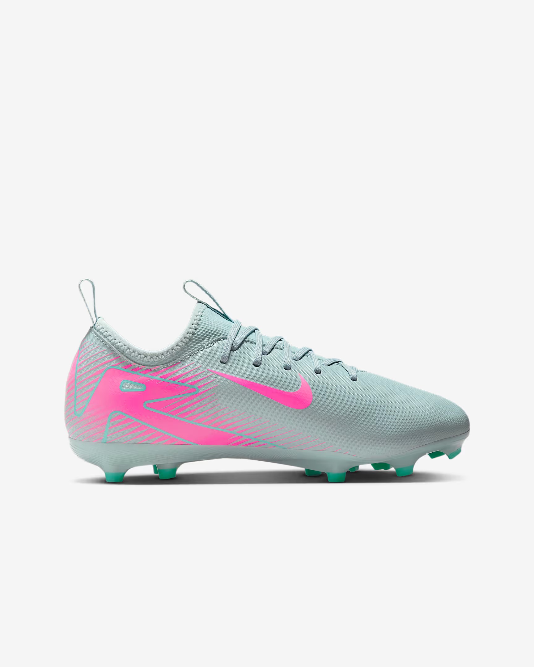 NIKE JR ZOOM VAPOR 16 ACADEMY FG/MG OCEAN CUBE/PINK BLAST
