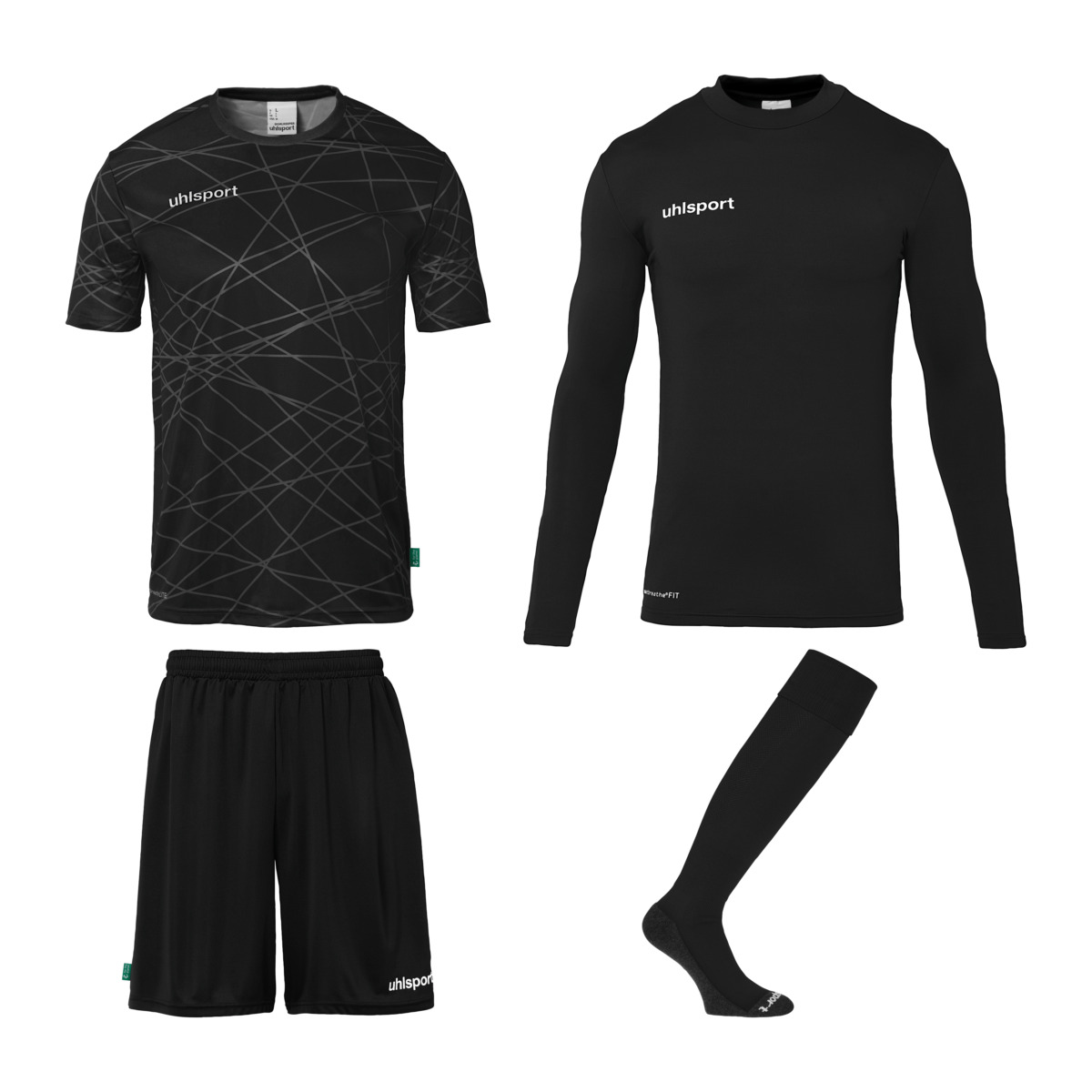 UHLSPORT PREDICTION GOALKEEPER SET BLACK JUNIOR
