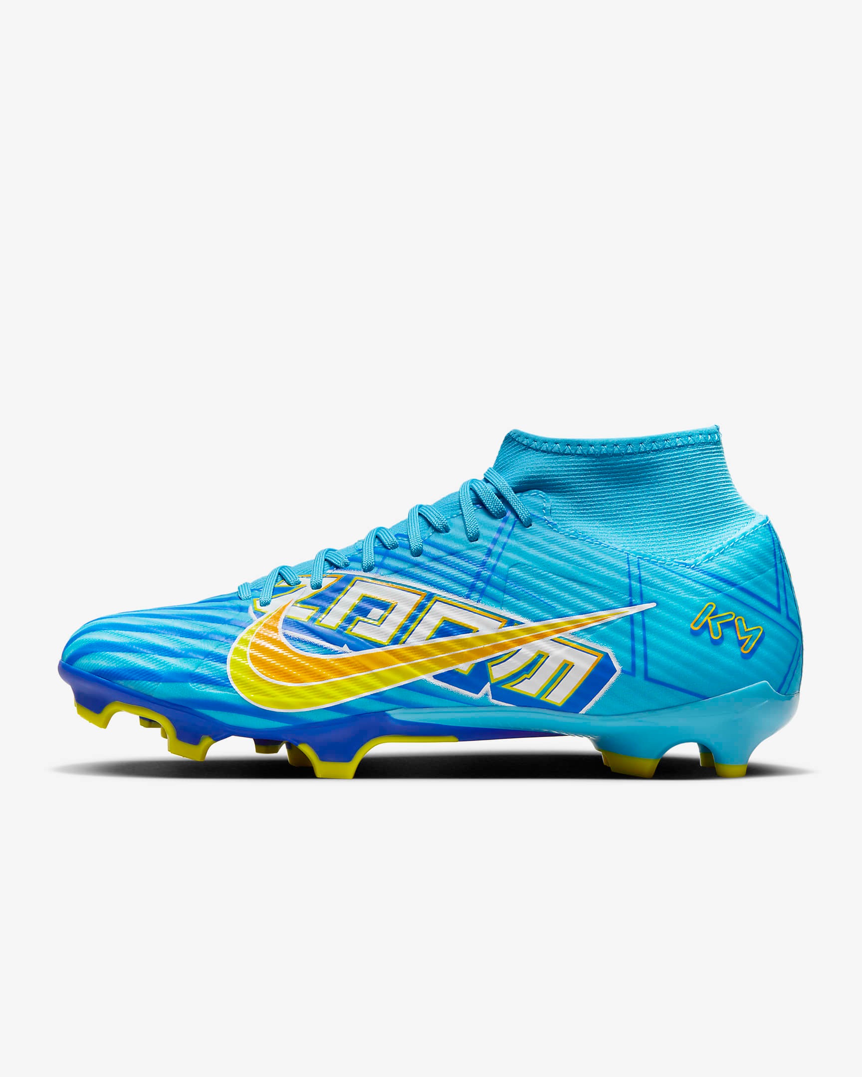 NIKE ZOOM MERCURIAL SUPERFLY 9 ACADEMY KM BALTIC BLUE/WHITE