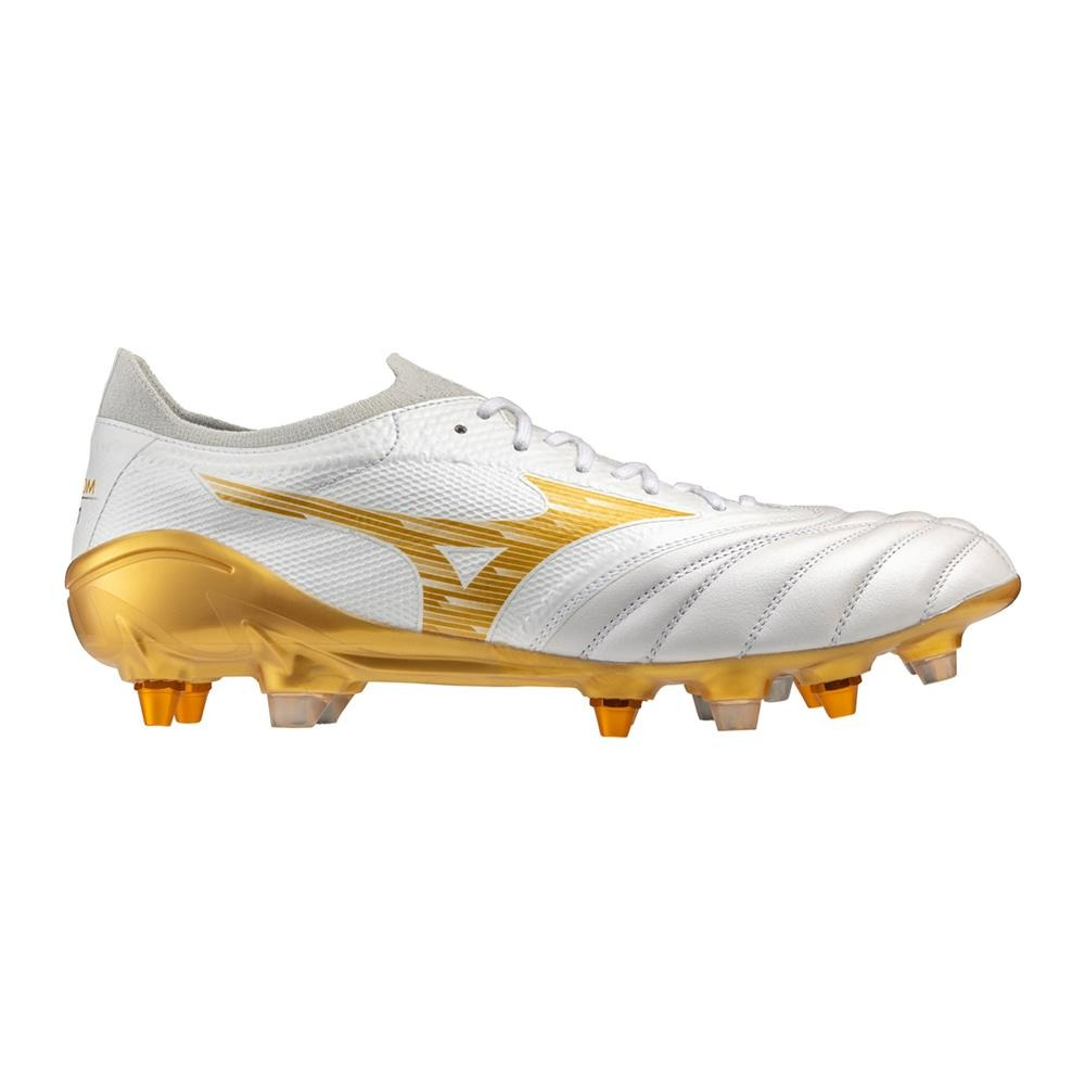 MizunoMoreliaNEO4βMIX サッカーシューズ ホワイト/ゴールド MIZUNO MORELIA NEO IV BETA ELITE MIX WHITE/M P GOLD/COOL GRAY 3C