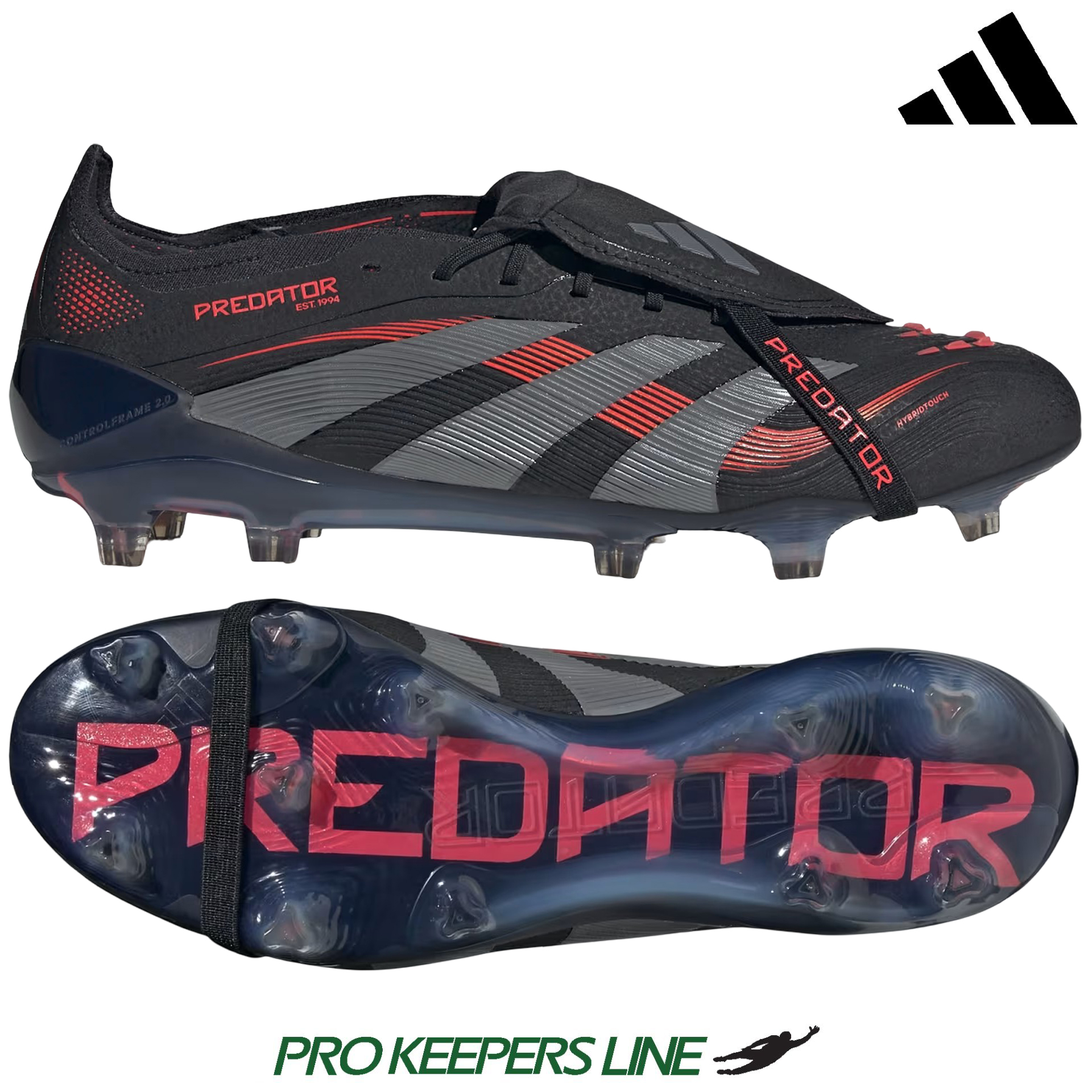 ADIDAS PREDATOR ELITE FT FG CORE BLACK/ GREY FOUR / LUCID RED