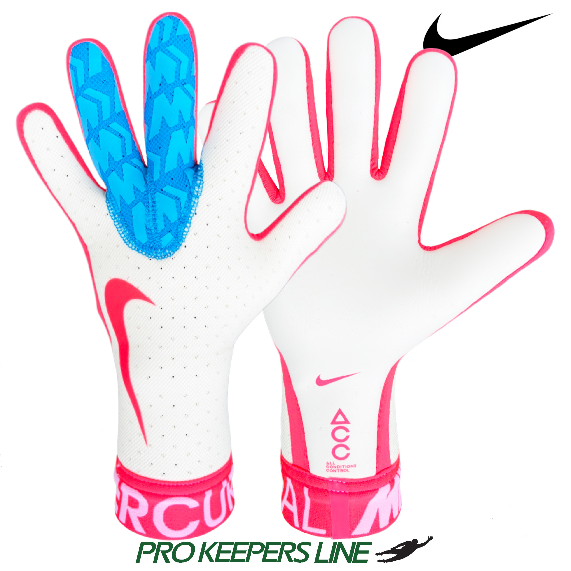 NIKE MERCURIAL GOALKEEPER TOUCH ELITE WHITE/HOT PUNCH/HOT PUNCH