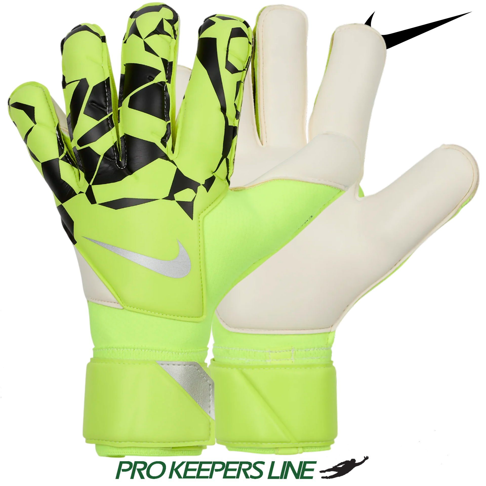 NIKE GRIP3 VOLT/BLACK/METALLIC – Goalkeeper Gloves