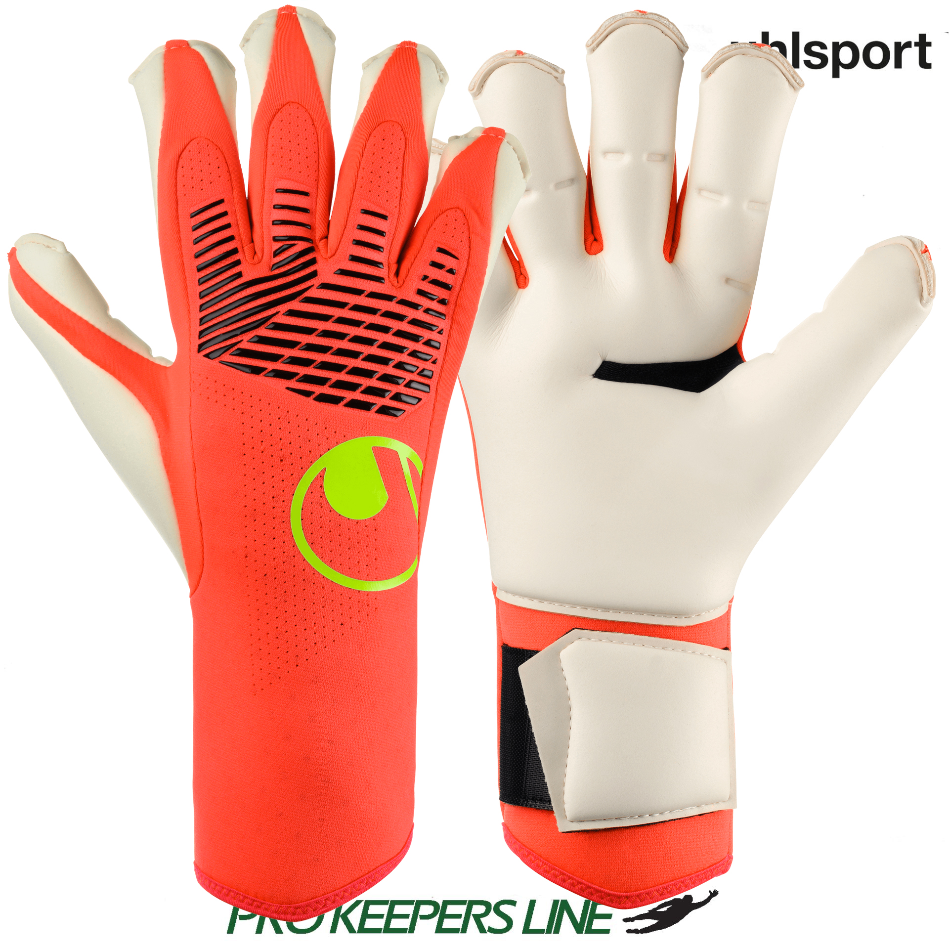 UHLSPORT FM ABSOLUTGRIP HYBRID FLUO RED/WHITE/FLUO YELLOW
