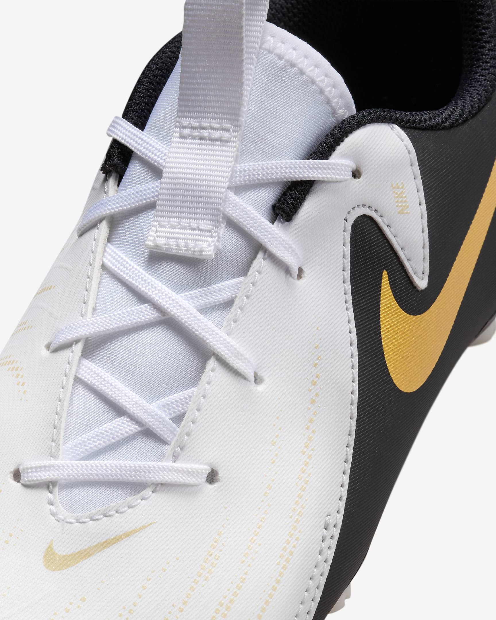 NIKE JR PHANTOM GX II ACADEMY WHITE/BLACK/METALLIC GOLD