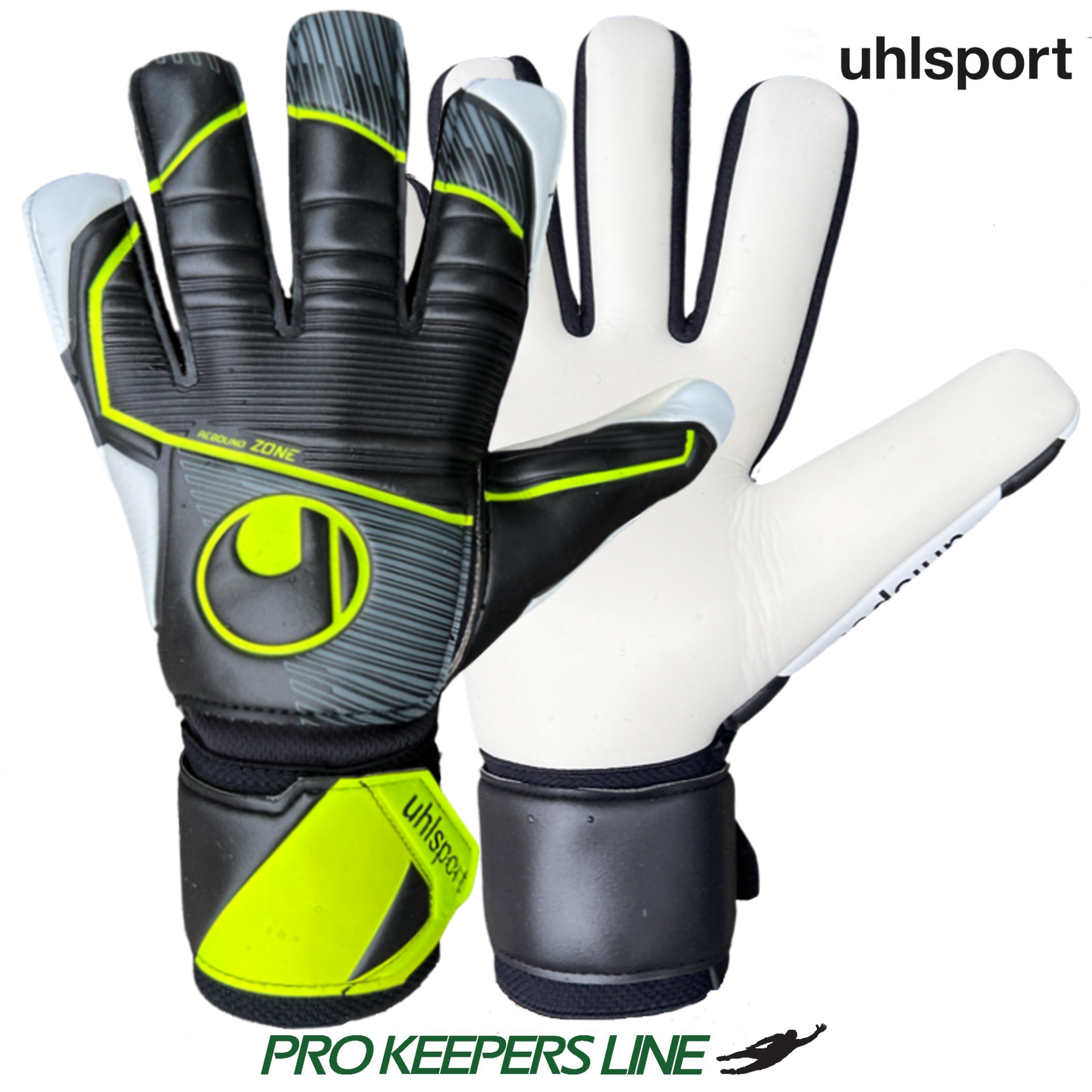 UHLSPORT SUPERSOFT HN FLEX FRAME BLACK/FLUO YELLOW 135201-9