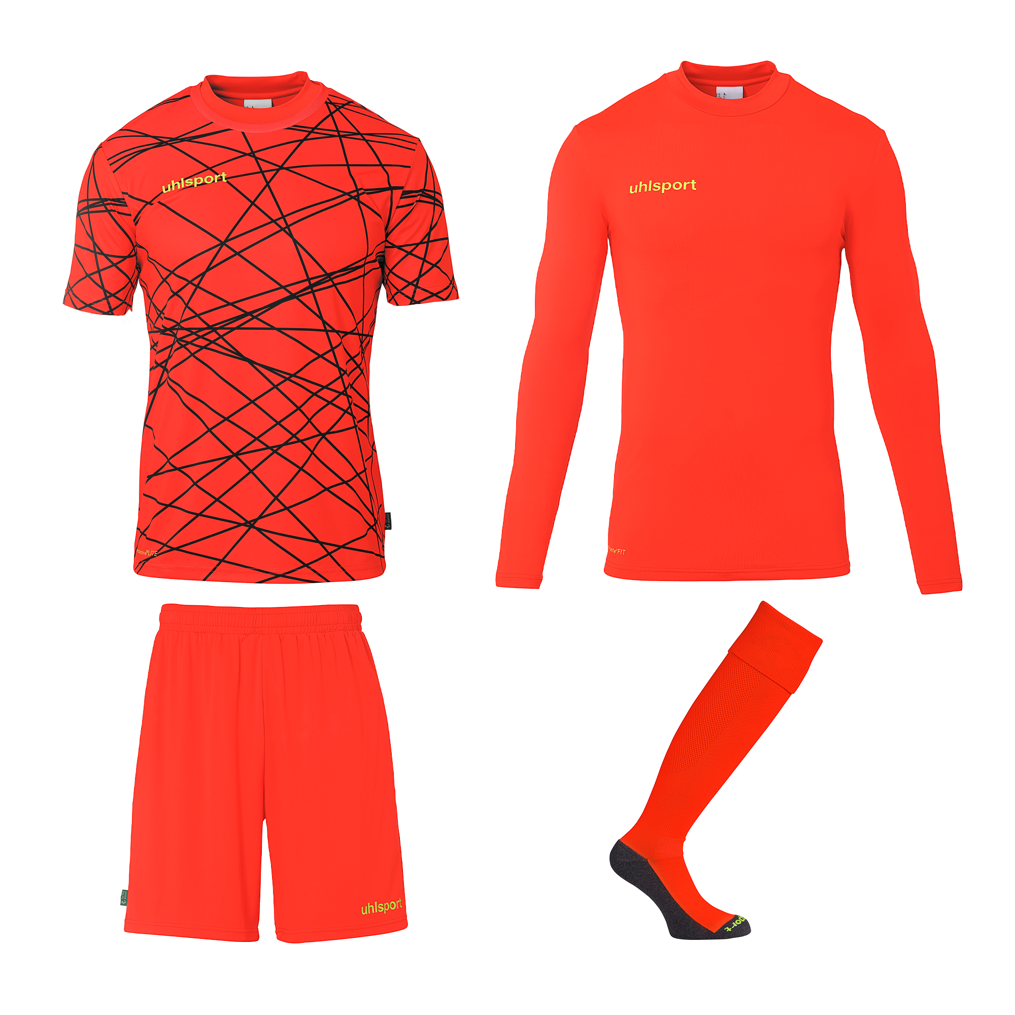 UHLSPORT FIRE EDITION GOALKEEPER SET JUNIOR  UHLSPORT FIRE EDITION GOALKEEPER SET JUNIOR