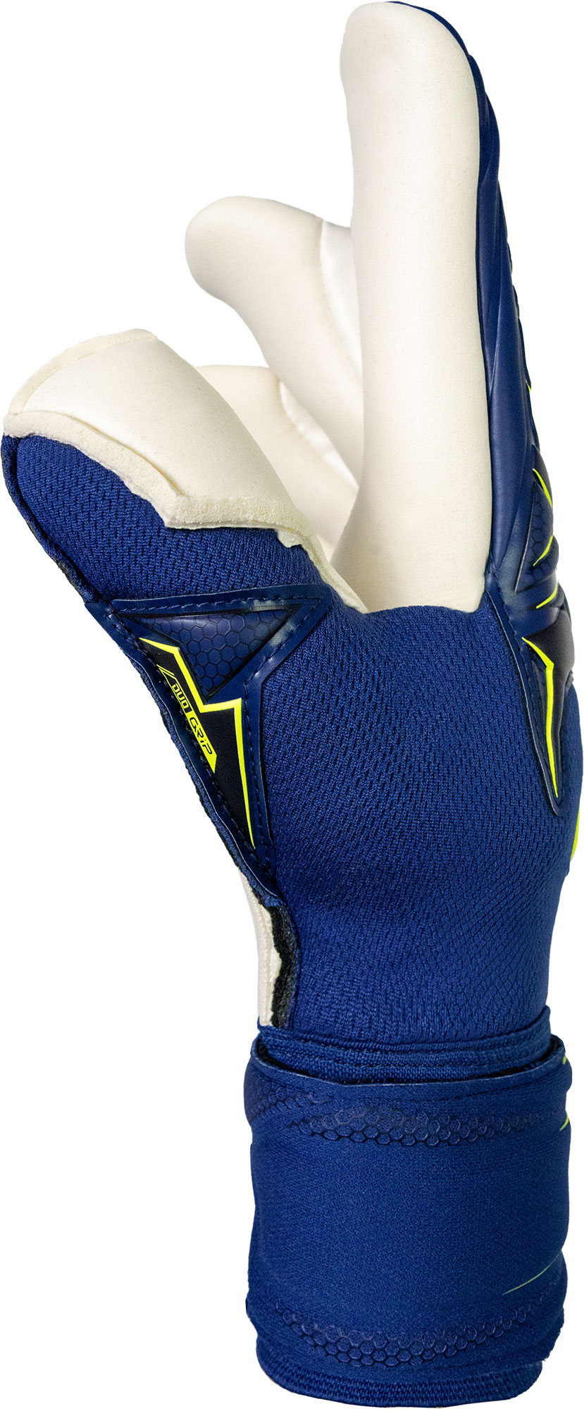 REUSCH ATTRAKT DUO FINGER SUPPORT PREMIUM BLUE / SAFETY YELLOW