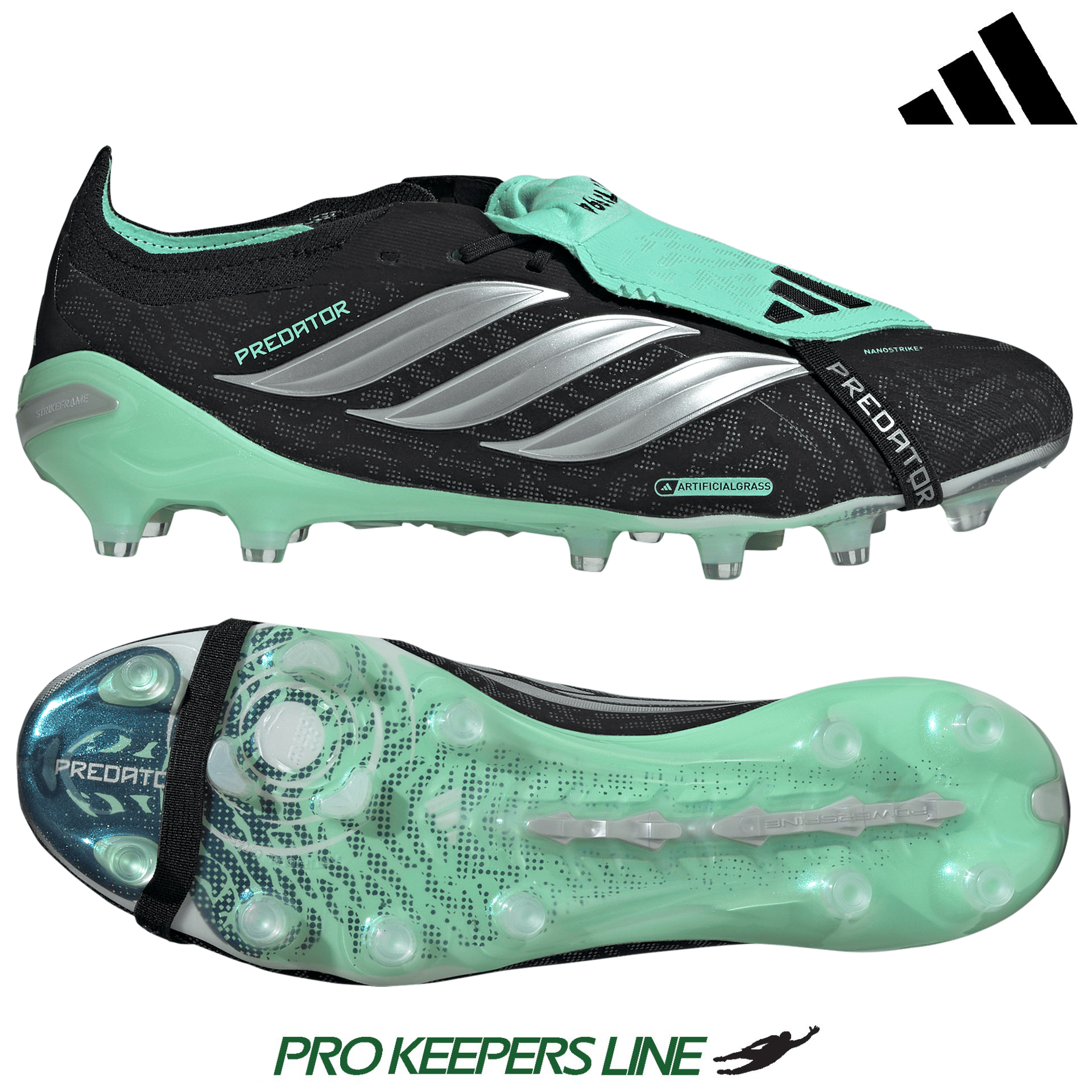 ADIDAS PREDATOR ELITE FT AG BLACK/SILVER METALLIC/PULSE MINT