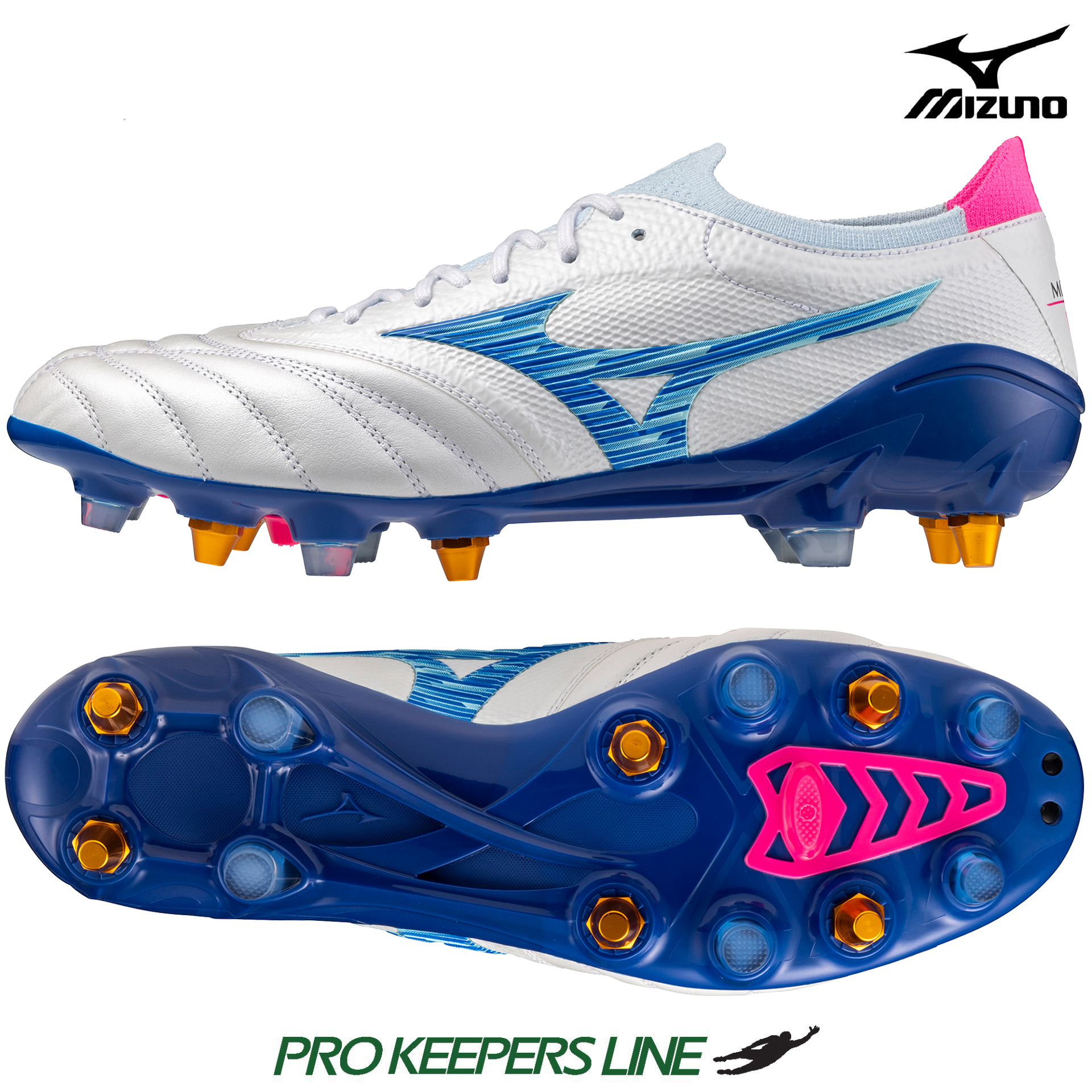 MIZUNO MORELIA NEO IV BETA JAPAN MIX WHITE/TANAGER TURQUOIS/PINK