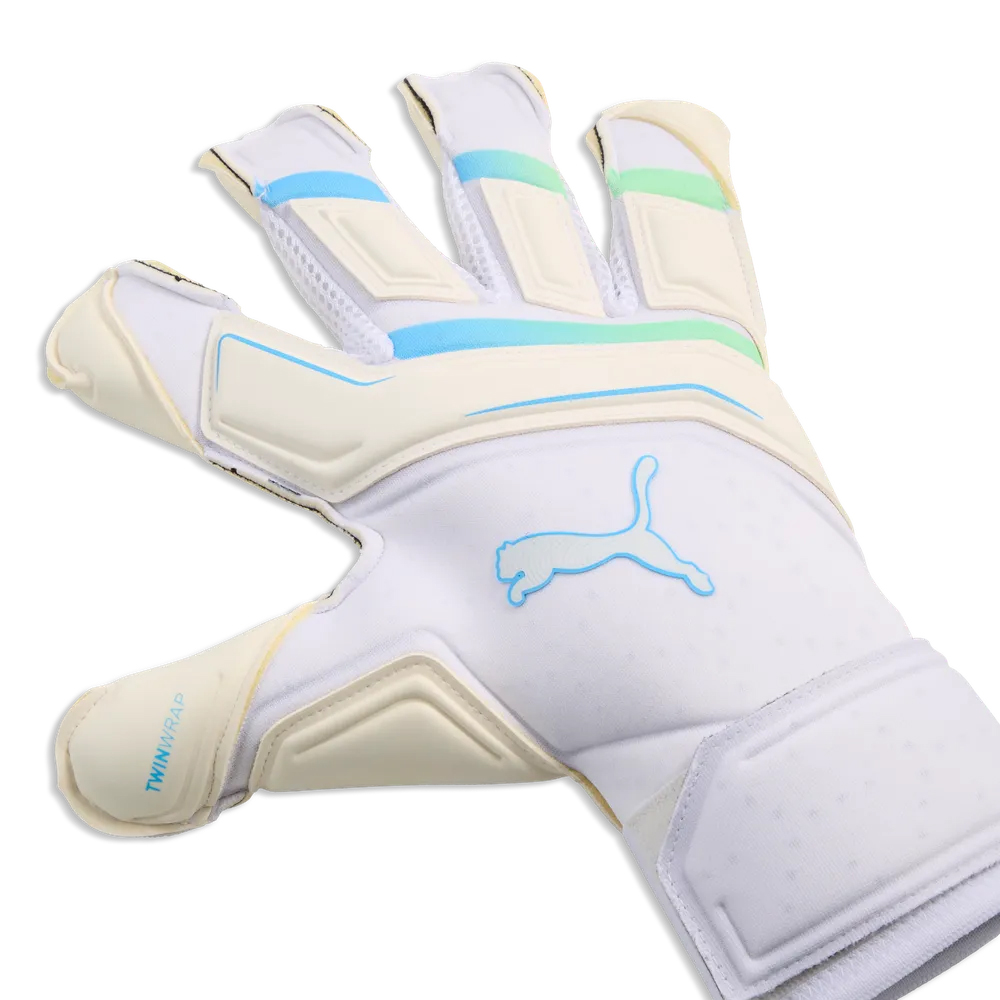 PUMA KING ULTIMATE HYBRID PUMA WHITE-LUMINOUS BLUE-ELEKTRO GREEN
