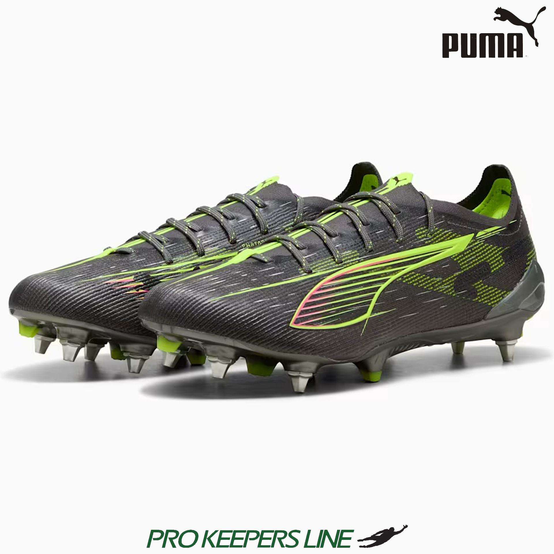 PUMA ULTRA 5 ULTIMATE MXSG MATTE AGED SILVER-YELLOW ALERT-SUN STRUNK UK 7.5 (US 8.5 / EU 41)