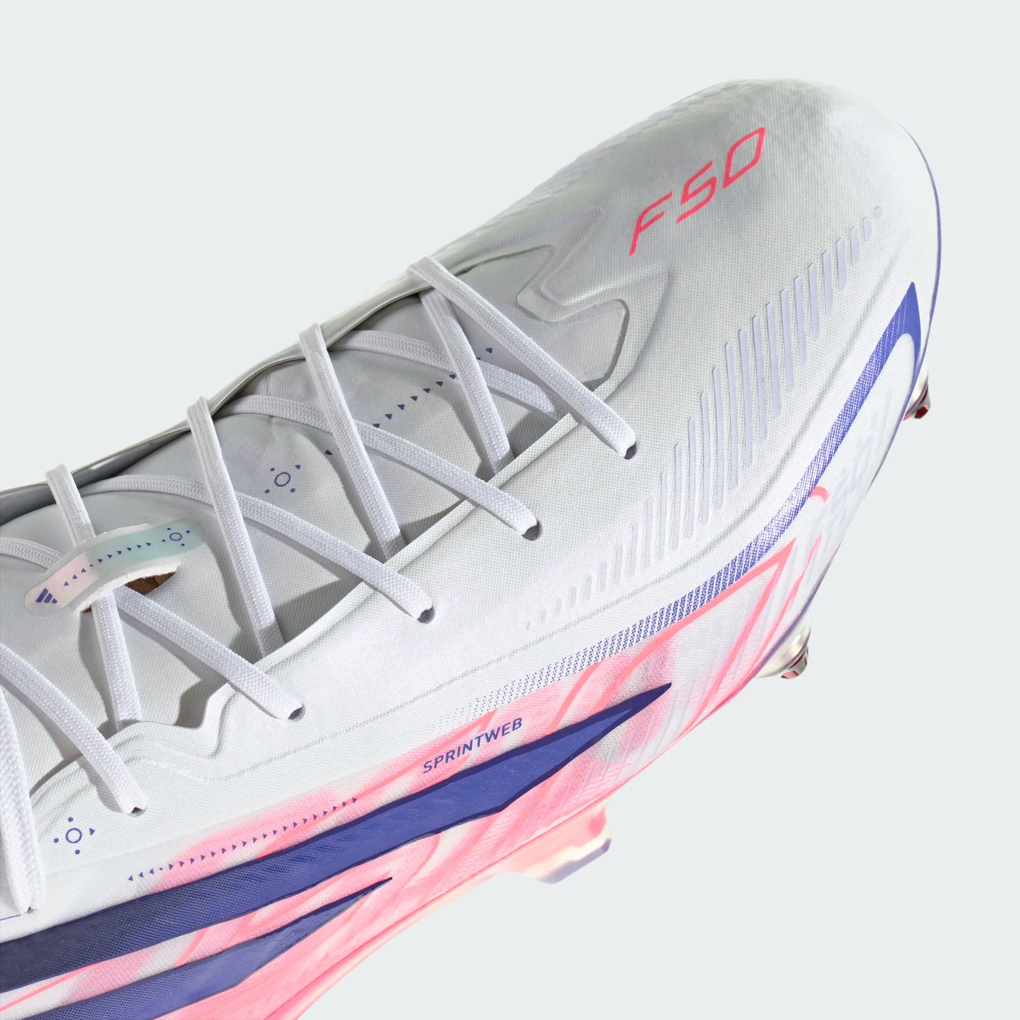 ADIDAS F50 HYPERFAST ELITE SG WHITE/SOLAR PURPLE/SOLAR TURQOUISE