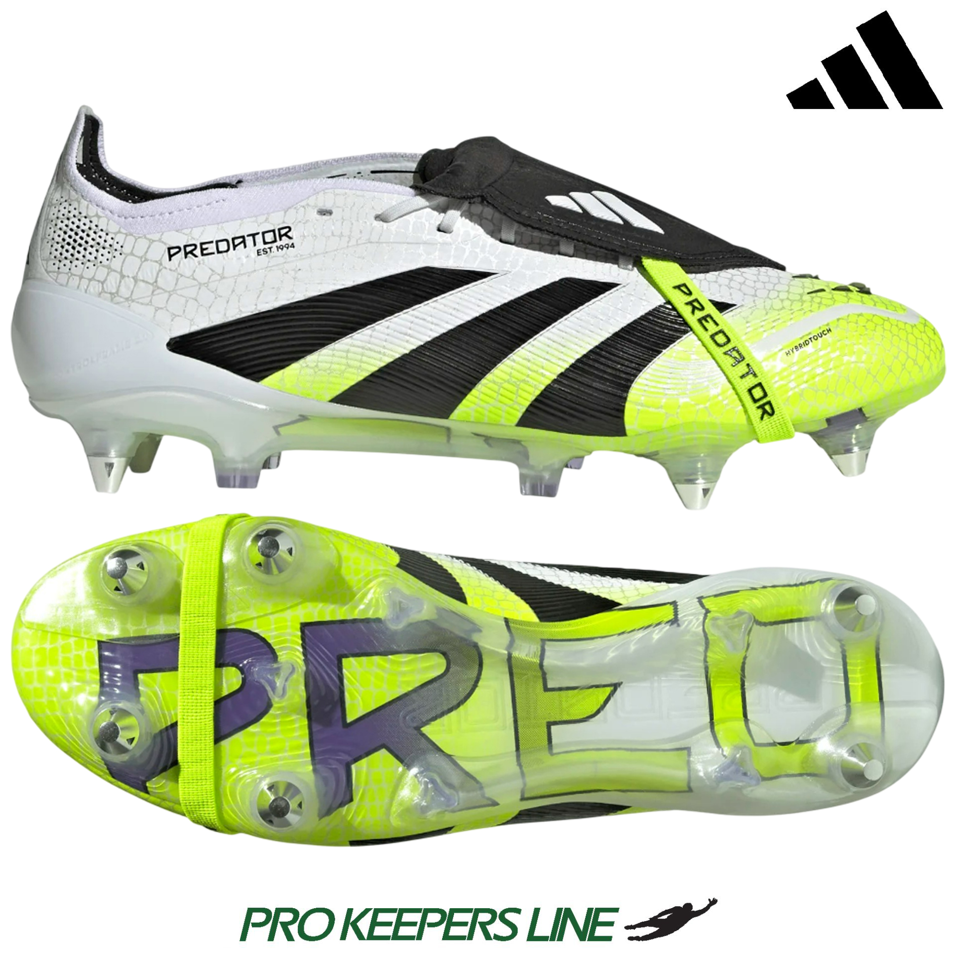 ADIDAS PREDATOR ELITE FT SG WHITE/BLACK/LUCID LEMON