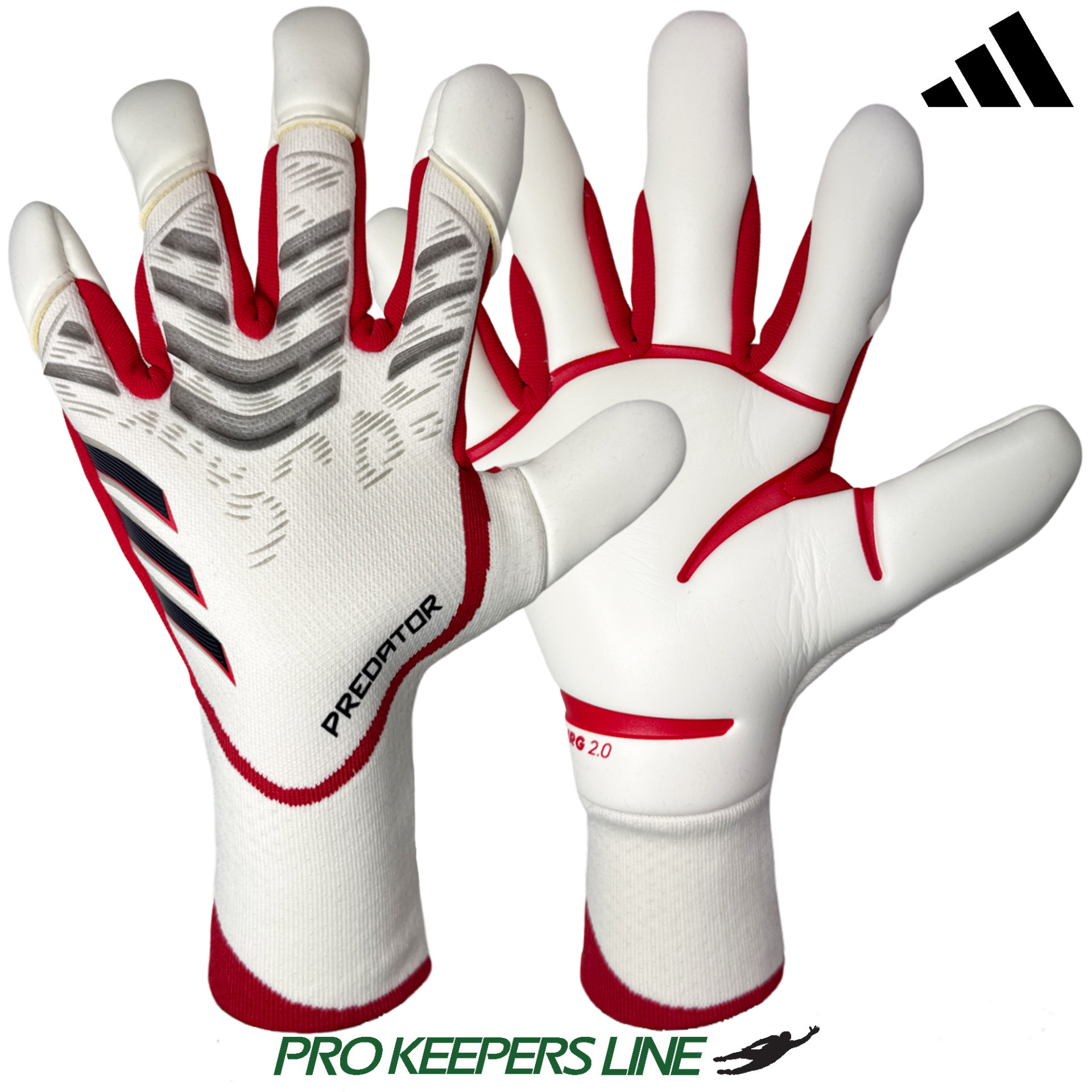 ADIDAS PREDATOR GL PRO HYBRID WHITE/PURE RUBY/BLACK 7.5 | 7.5