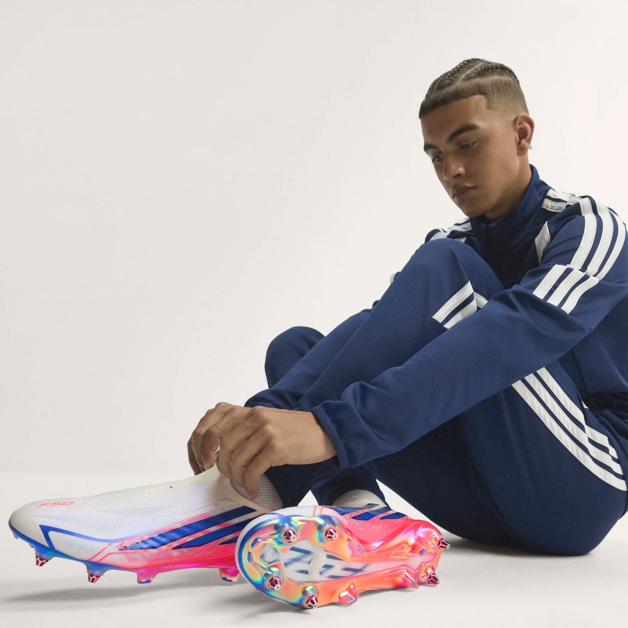 ADIDAS F50 HYPERFAST ELITE LL SG WHITE/SOLAR PURPLE/SOLAR TURQOUISE