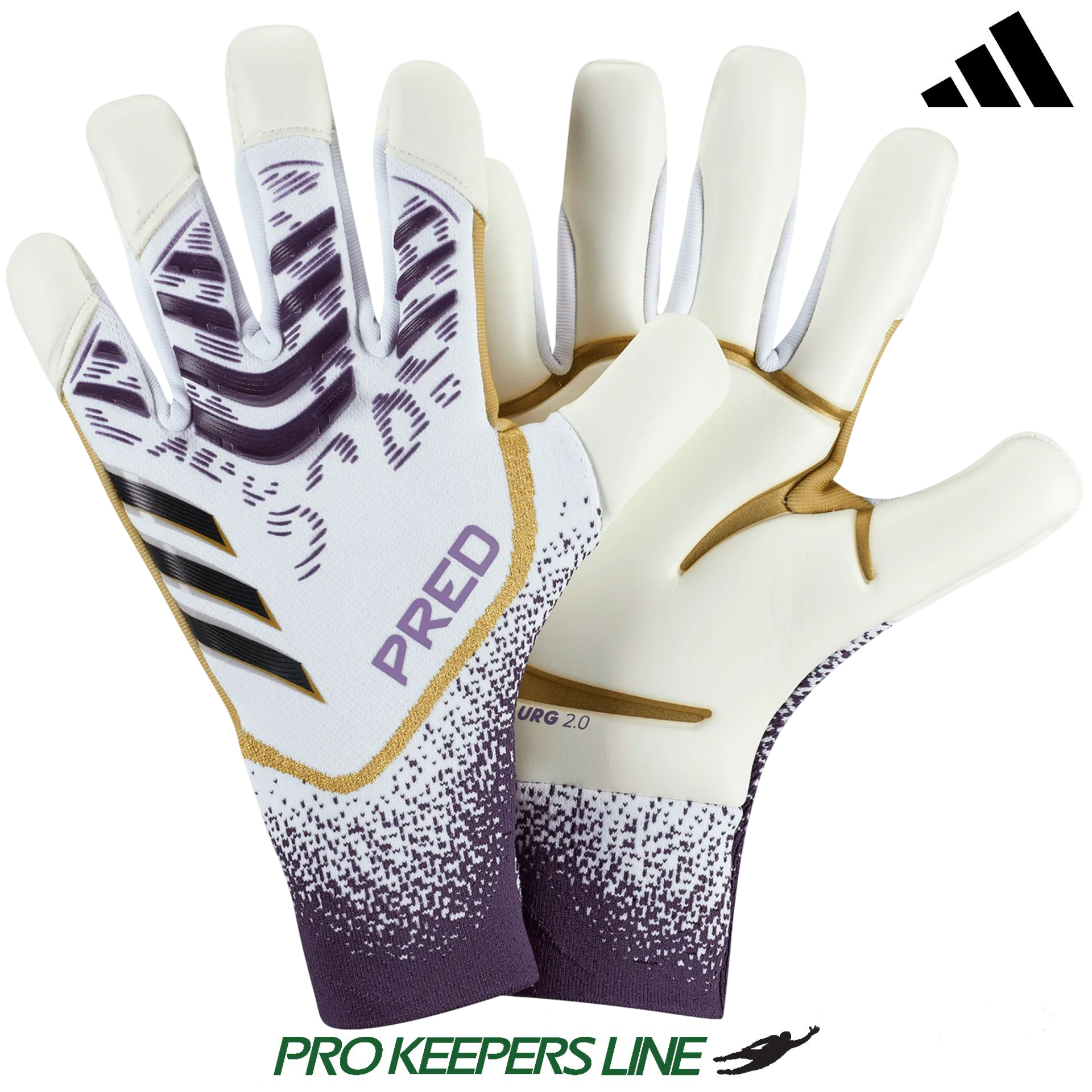  - アディダス　PREDATOR GL PRO  キーパーグローブ　7 ADIDAS PREDATOR GL PRO HYBRID WHITE/BLACK/AURORAL PULSE | 7 | JZ5789-7