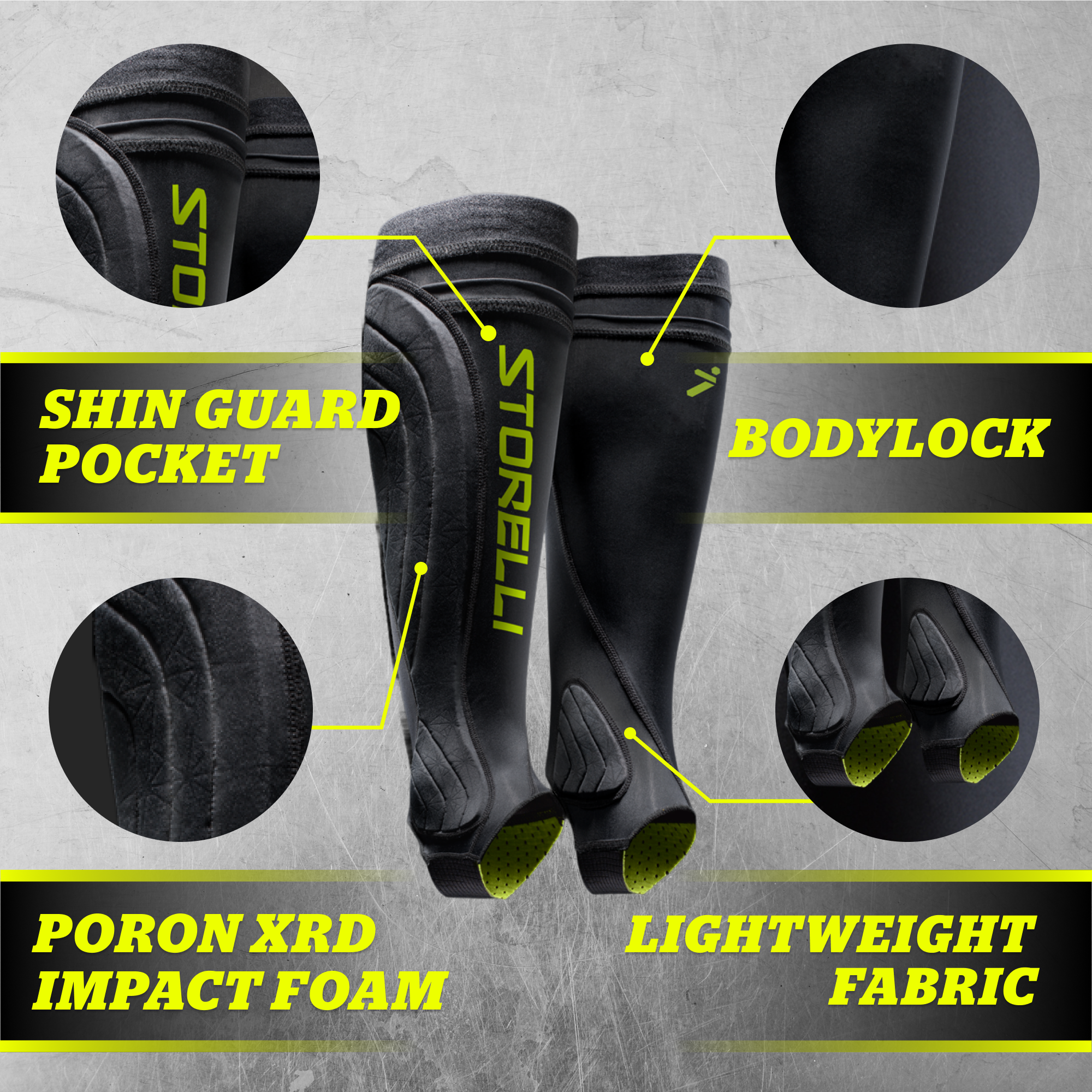 STORELLI BODYSHIELD LEG GUARD WHITE L