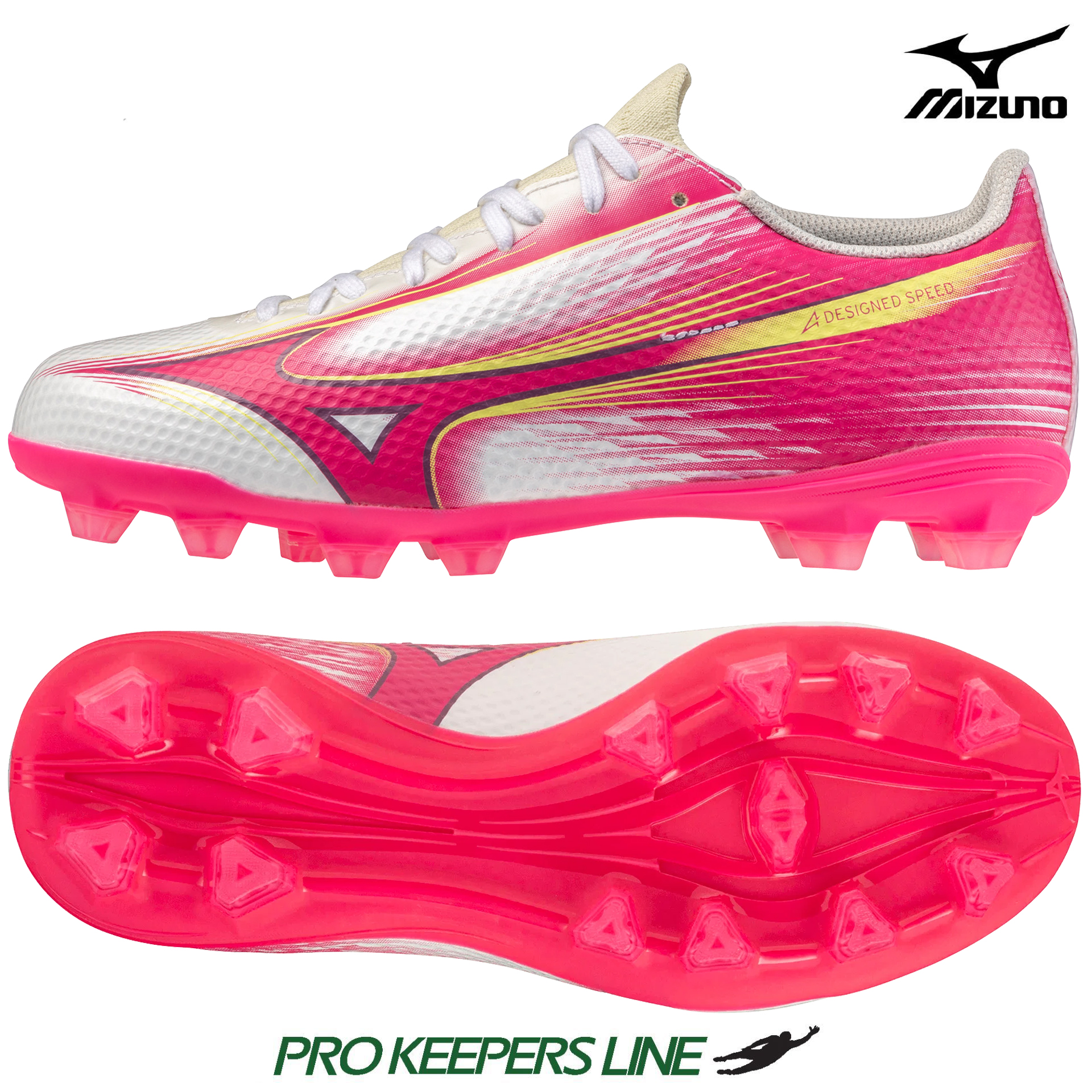 MIZUNO ALPHA III SELECT JUNIOR WHITE/PINK