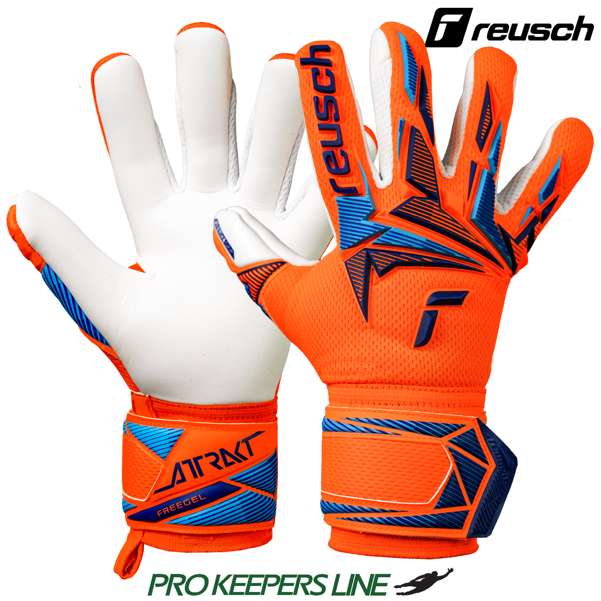 REUSCH ATTRAKT FREEGEL ADVANCE JUNIOR SHOCKING ORANGE/BLUE