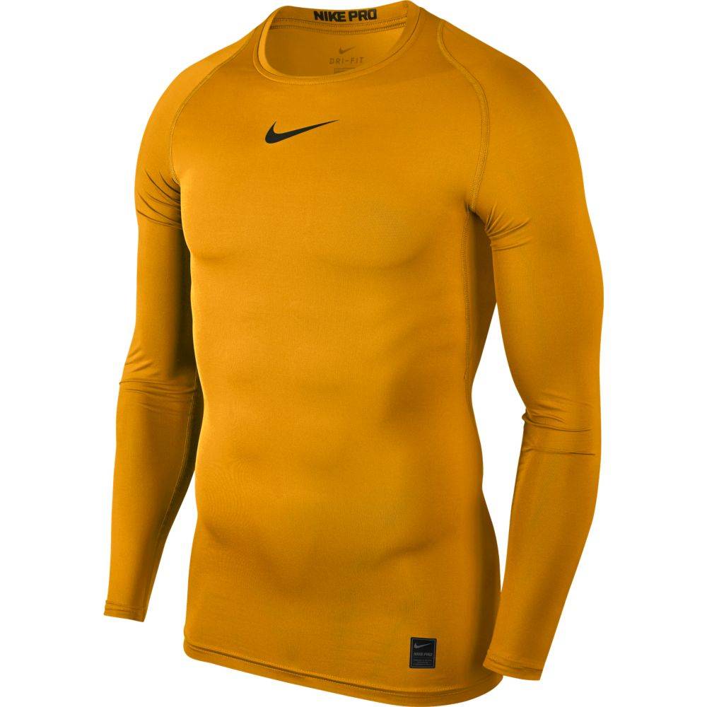 NIKE PRO LS TOP UNIVERSITY GOLD