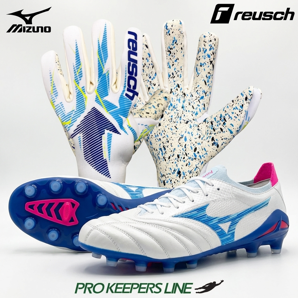 BOOTS/GLOVES WHITE/BLUE BUNDLE DEAL