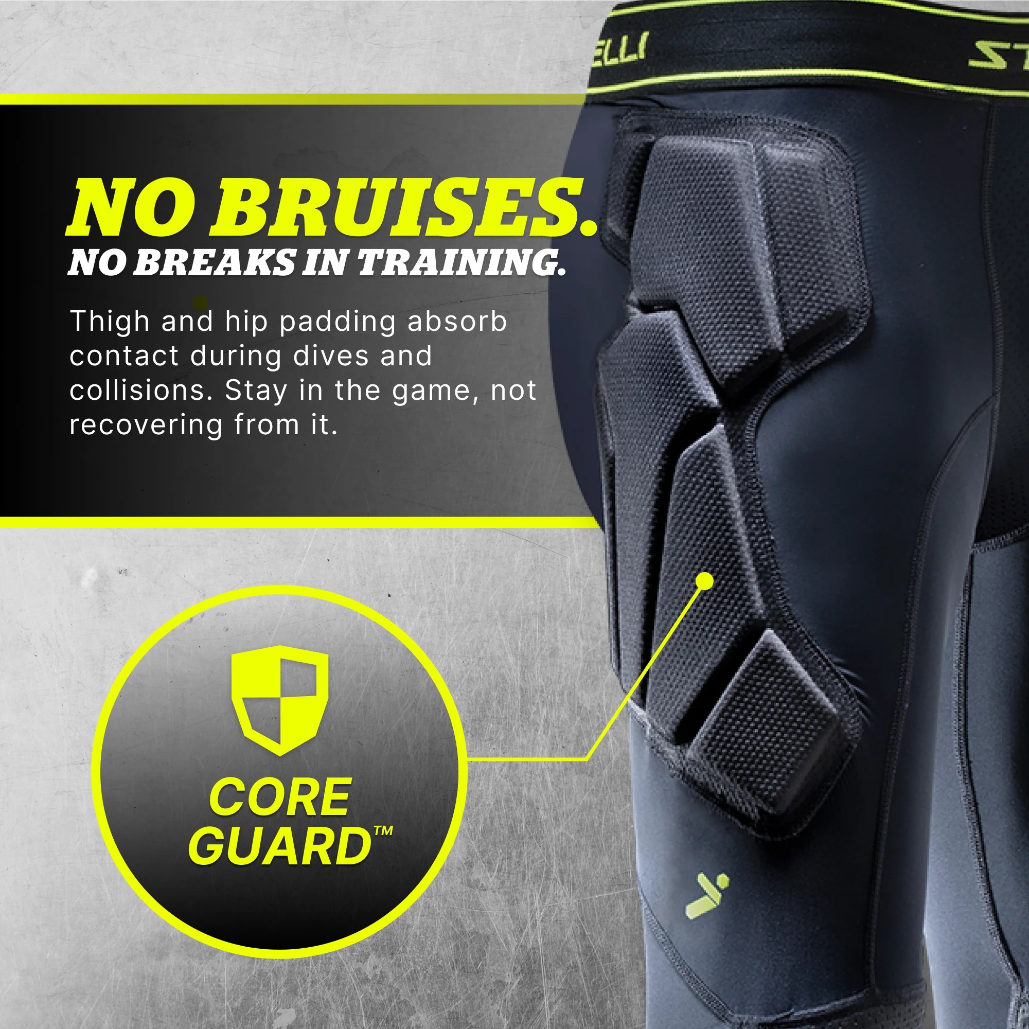 STORELLI BODYSHIELD GK 3/4 LEGGINGS NEW (PADDED)