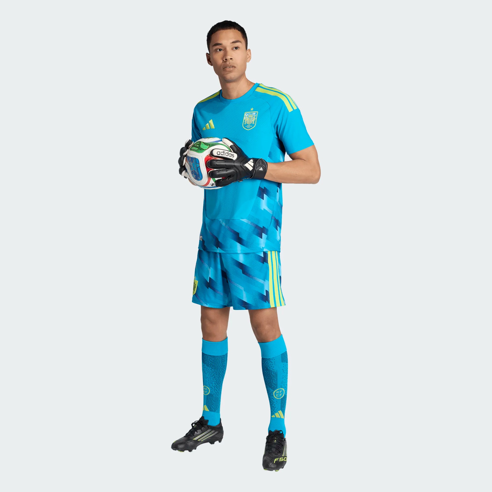 ADIDAS SPAIN 26 HOME AUTHENTIC GOALKEEPER SHORTS