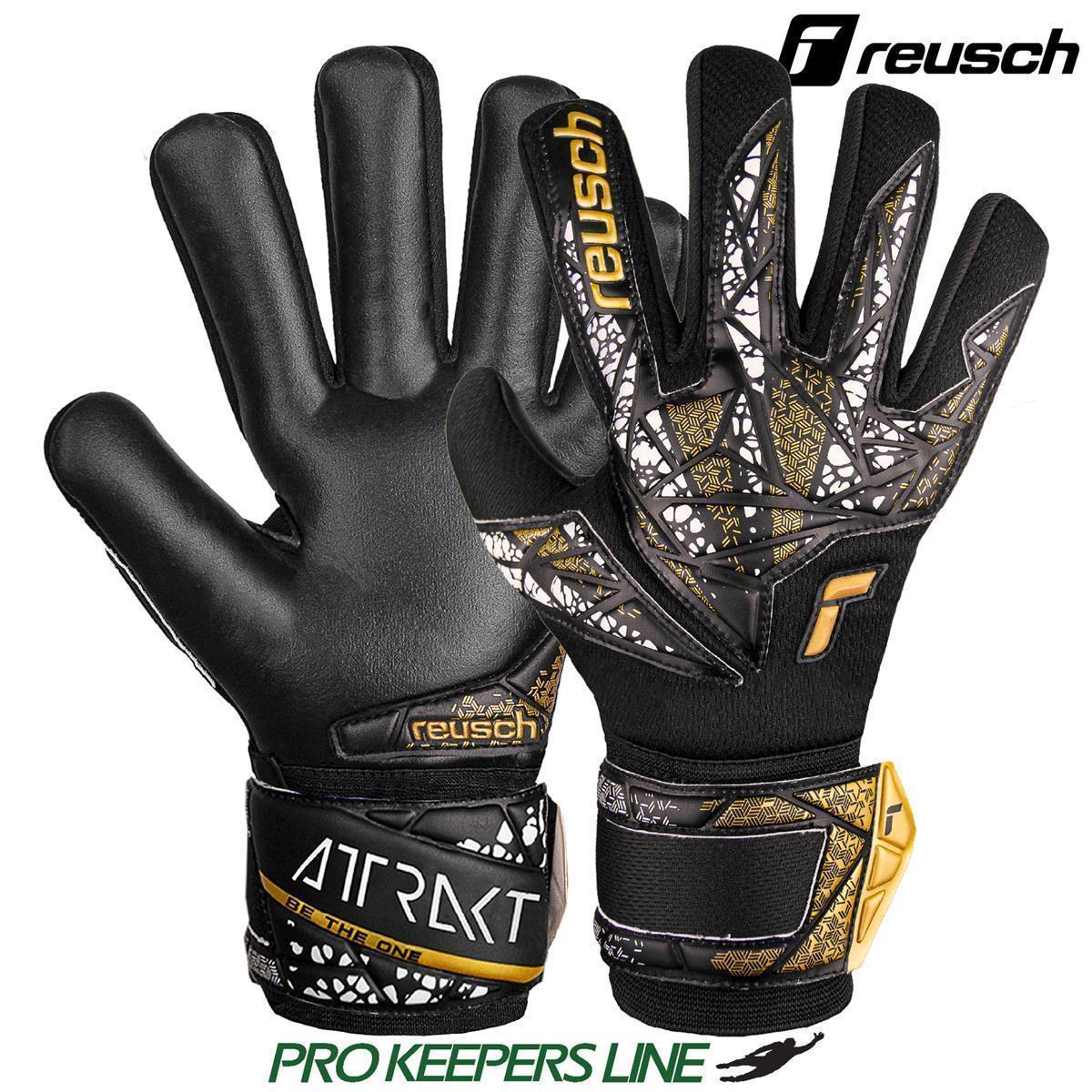 REUSCH ATTRAKT SILVER NC FINGER SUPPORT JUNIOR BLACK/GOLD/WHITE
