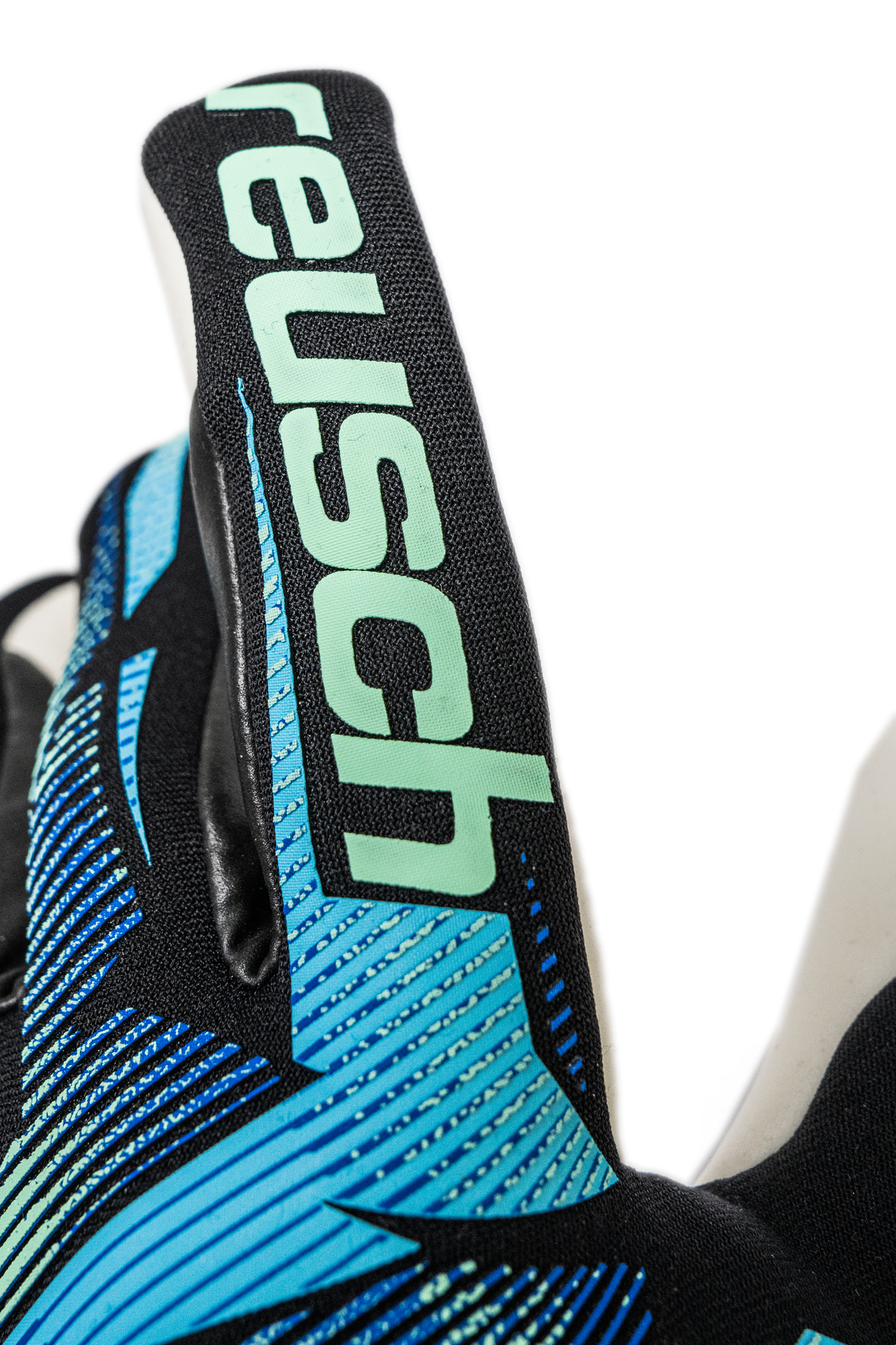 REUSCH ATTRAKT RE:GRIP STRAPLESS BLACK/OCEAN LIGHT