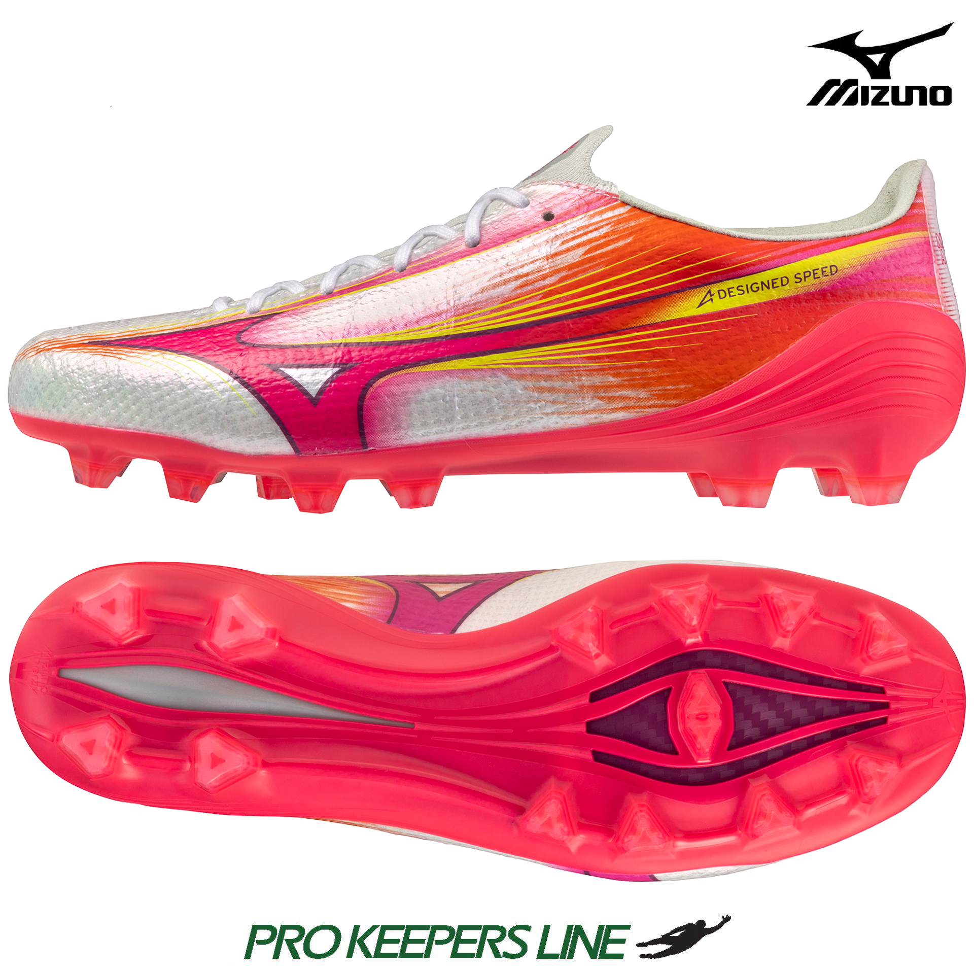 MIZUNO ALPHA III ELITE FG WHITE/FUCHSIA PURPLE