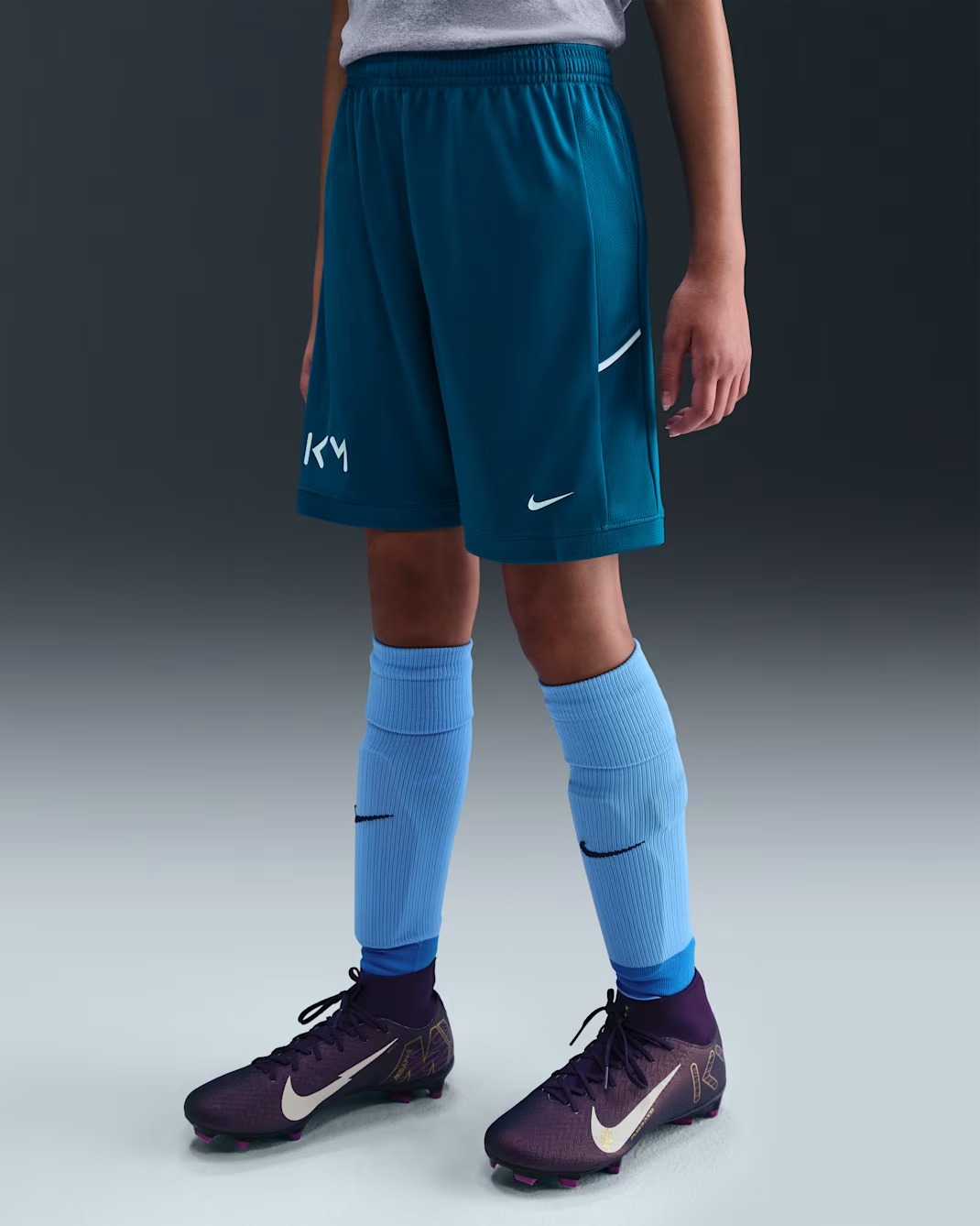 NIKE DRI-FIT ACADEMY25 SHORTS JUNIOR KILIAN MBAPPÉ GREEN ABYSS