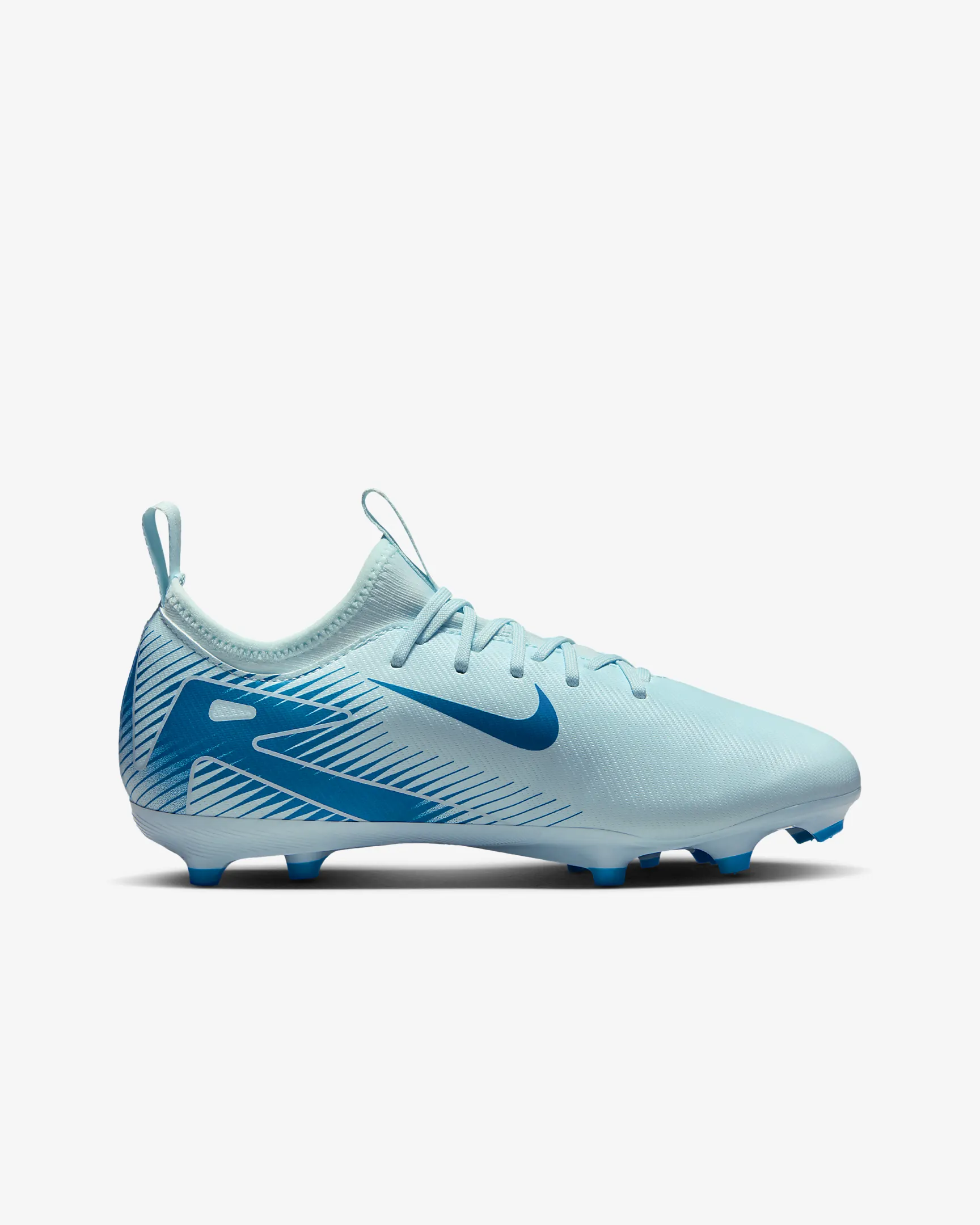 NIKE JR ZOOM VAPOR 16 ACADEMY FG/MG GLACIER BLUE/BLUE ORBIT