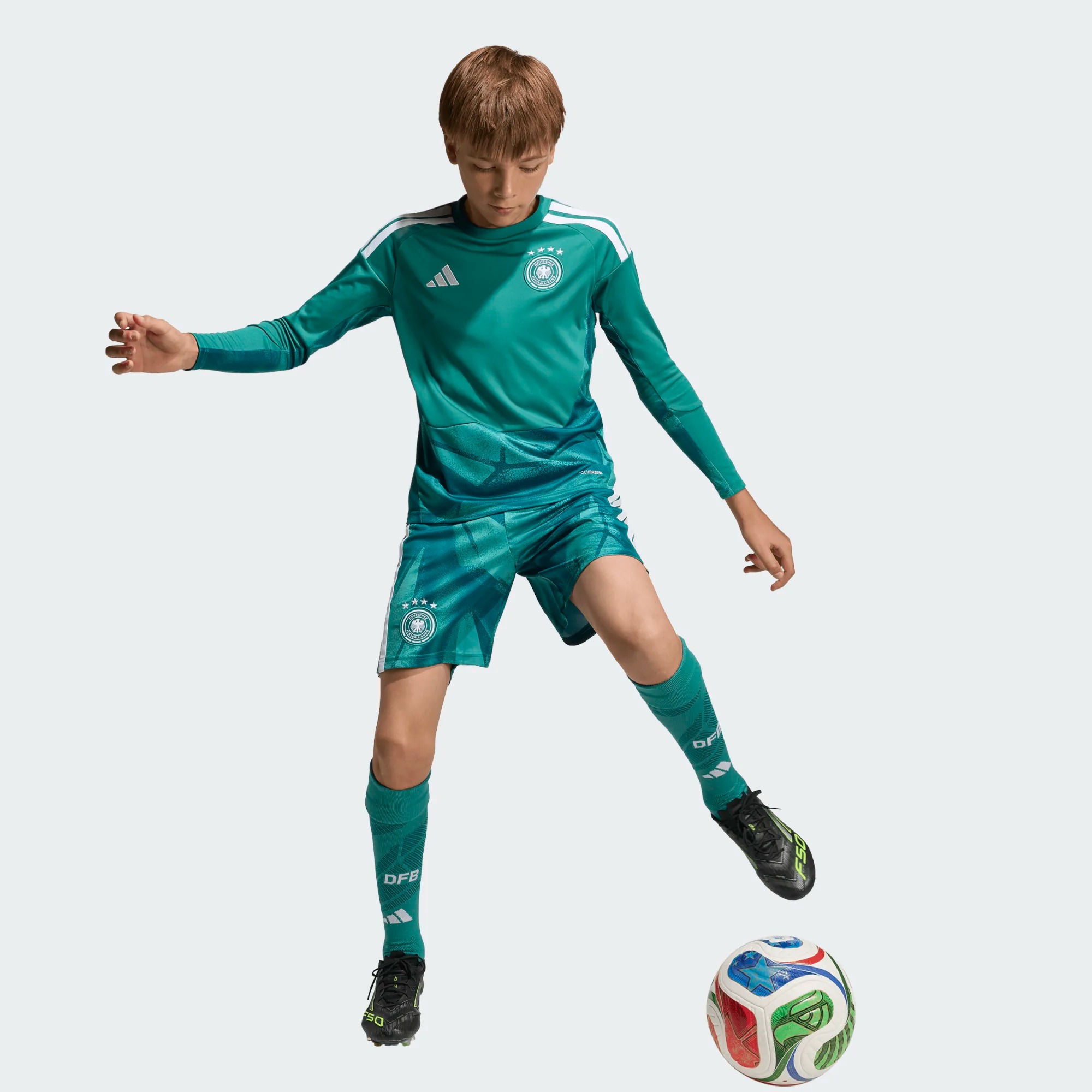 ADIDAS GERMANY 26 HOME GOALKEEPER KIDS LONG SLEEVE JERSEY