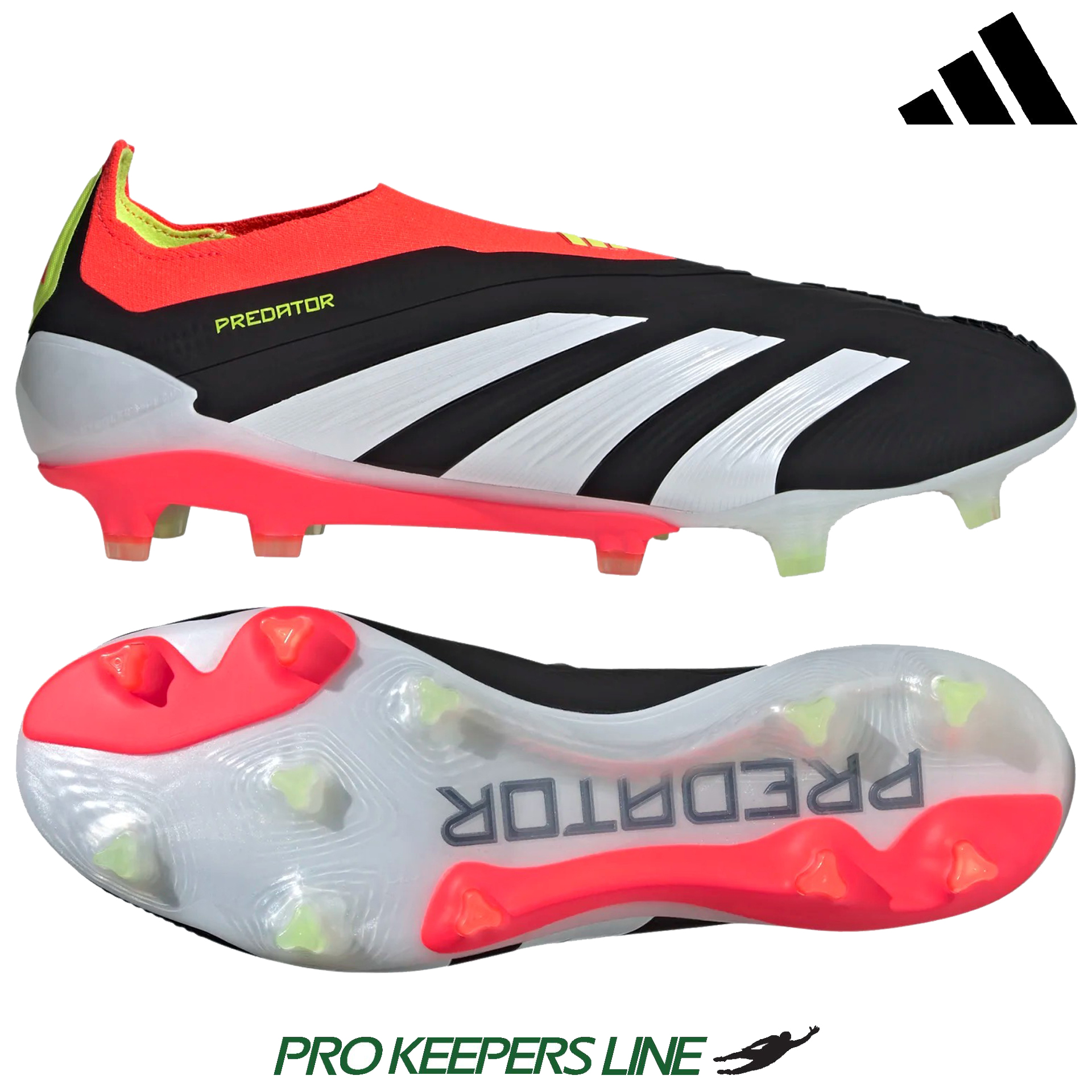 ADIDAS PREDATOR ELITE LL FG CORE BLACK/CLOUD WHITE/SOLAR RED | UK
