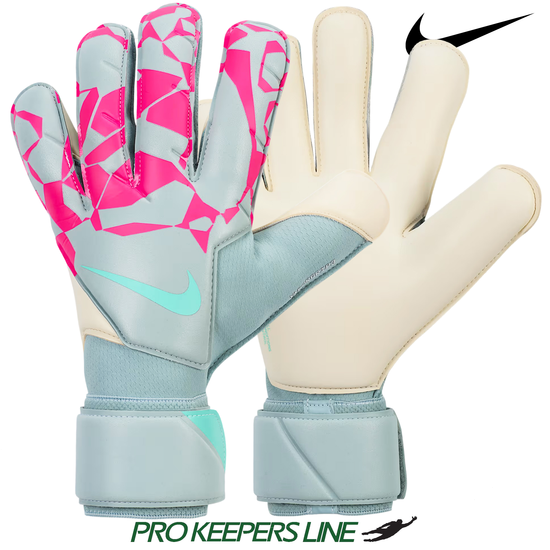 NIKE GK VAPOR GRIP3 OCEAN CUBE/PINK BLAST/AURORA GREEN