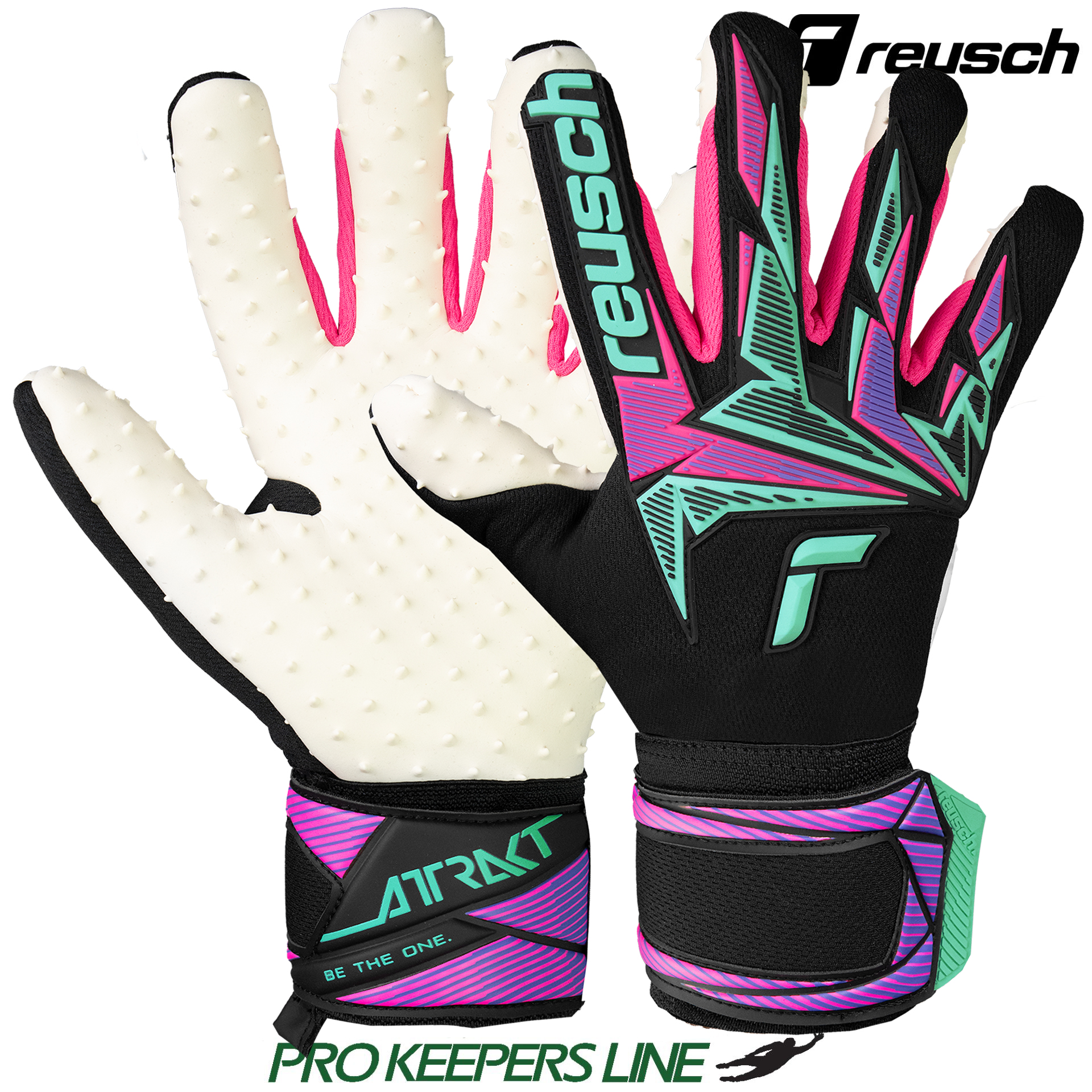 REUSCH ATTRAKT FREEGEL SPEEDBUMP BLACK/NEON LIGHTS