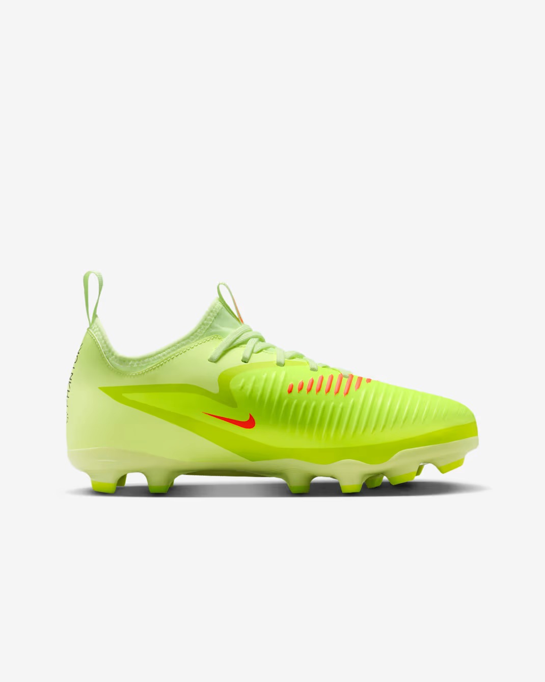 NIKE JR PHANTOM 6 LOW ACADEMY FG/MG HYPER CRIMSON/LIMELIGHT/BLACK