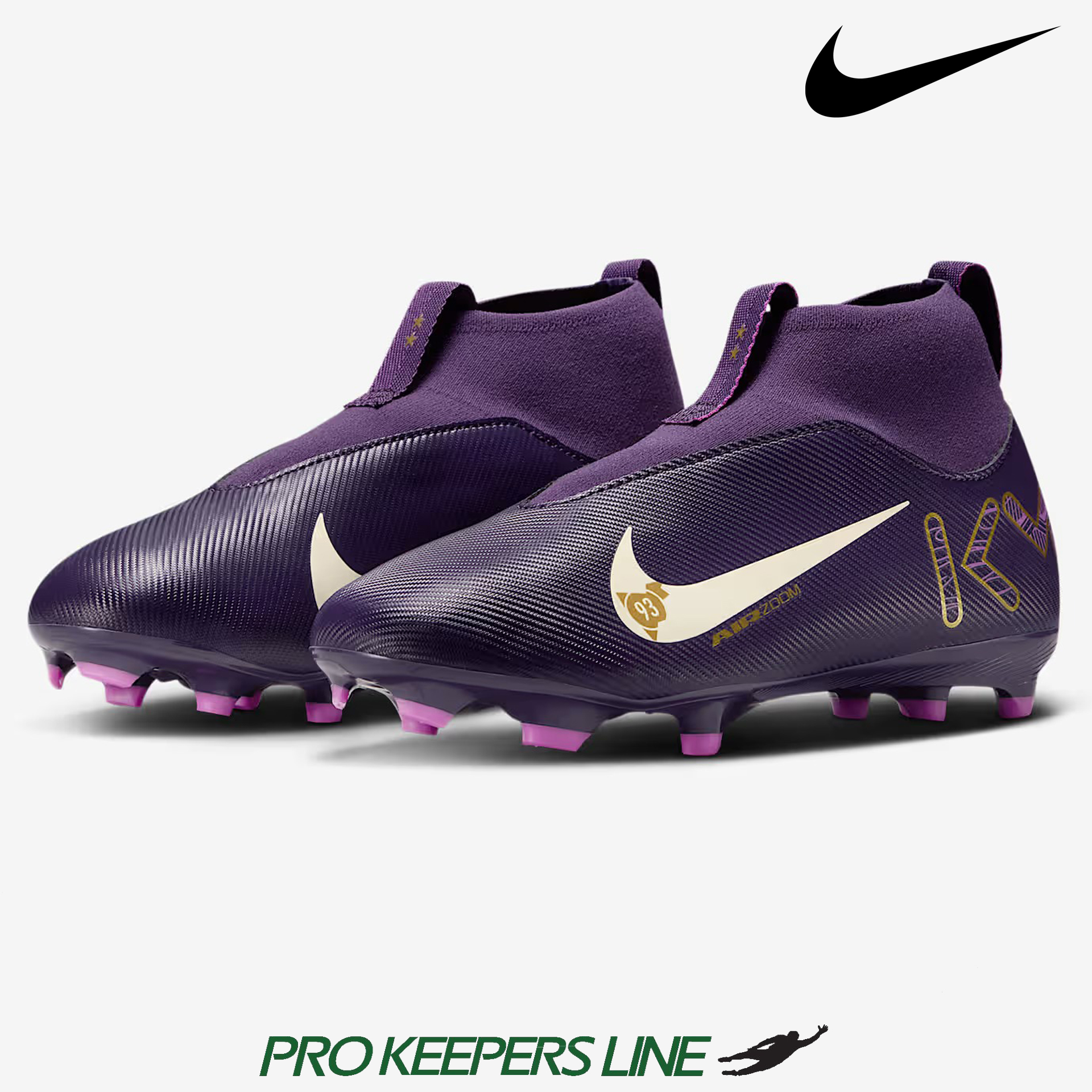 NIKE JR ZOOM SUPERFLY 10 ACADEMY FG/MG KM GRAND PURPLE US 5Y (UK