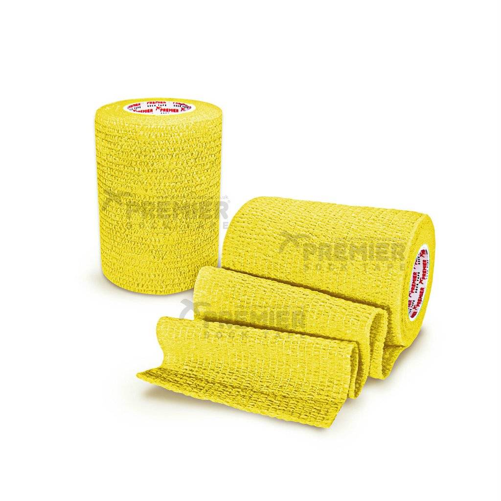 GOALKEEPERS WRIST & FINGER PROTECTION TAPE 7.5CM YELLOW