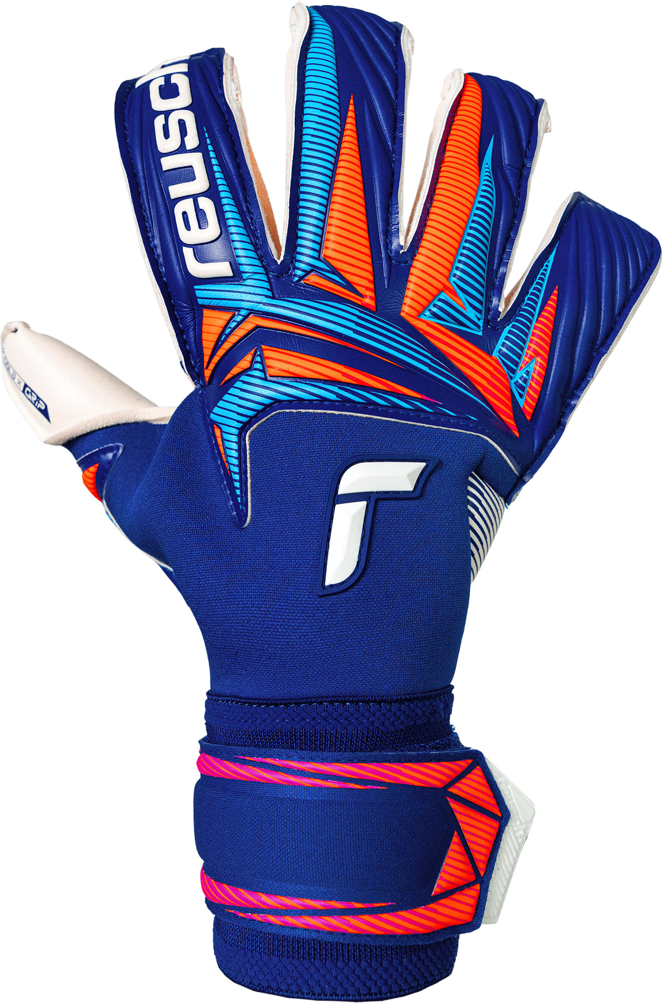 REUSCH ATTRAKT GOLD X EVOLUTION SHARP BLUE / WHITE / SHOCKING ORANGE