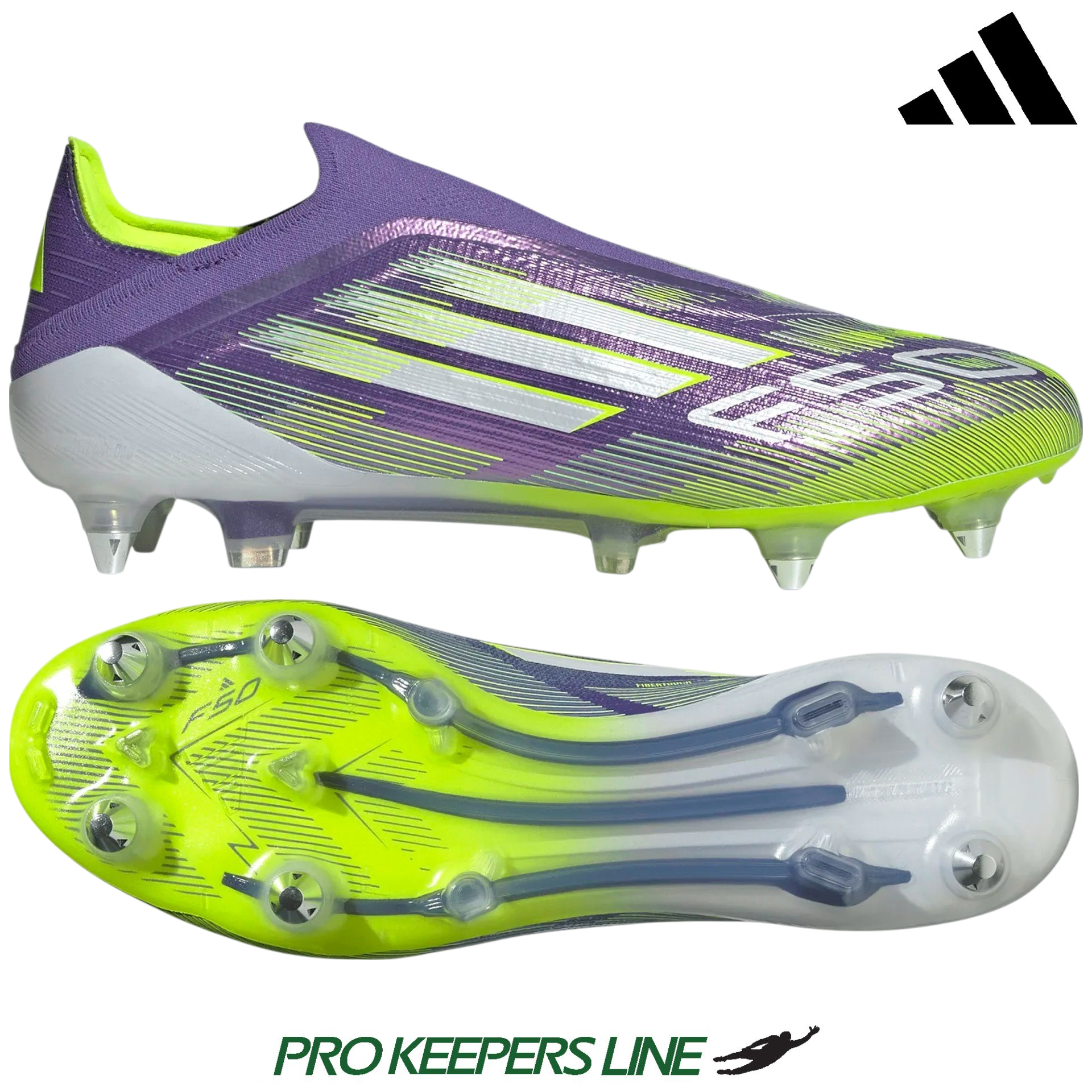 ADIDAS F50 ELITE LL SG PURPLE RUSH/WHITE/LUCID LEMON | UK 8.5 (US