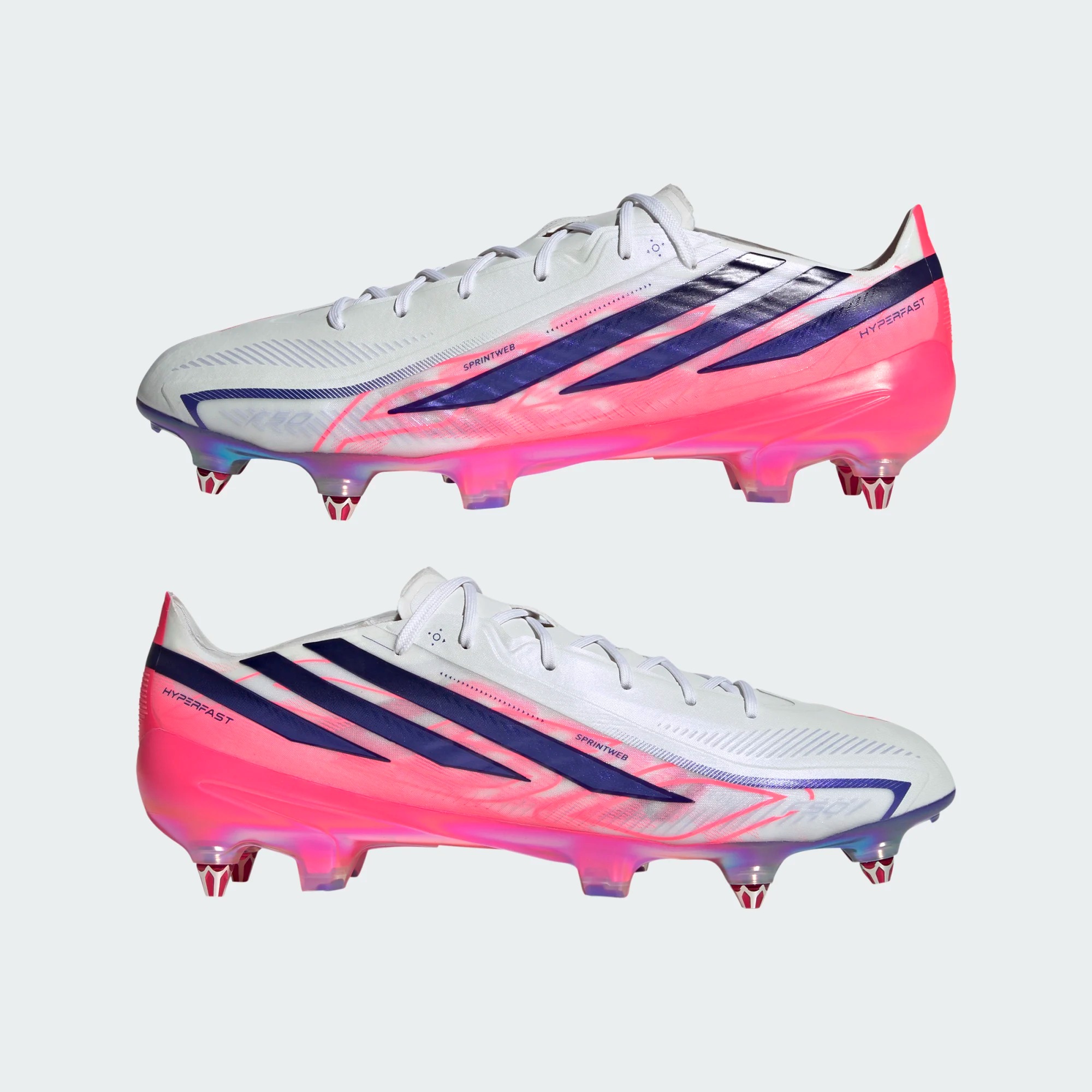 ADIDAS F50 HYPERFAST ELITE SG WHITE/SOLAR PURPLE/SOLAR TURQOUISE