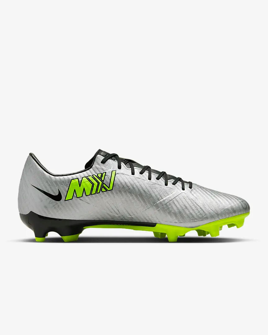 NIKE ZOOM MERCURIAL VAPOR 15 ACADEMY XXV FG/MG METALLIC SILVER/VOLT-BLACK