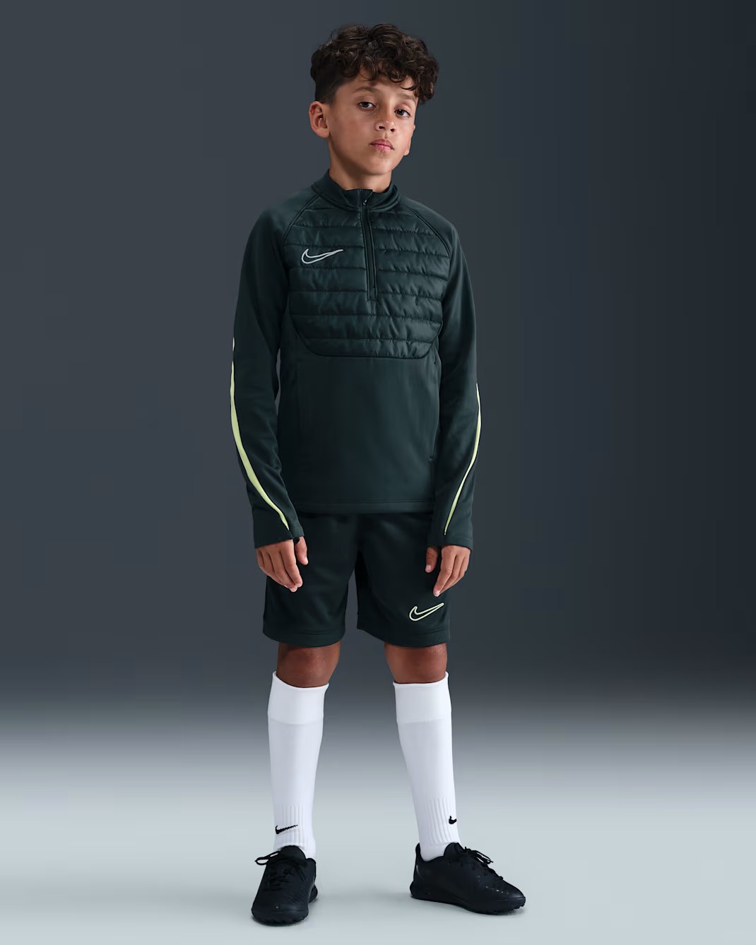 NIKE THERMA-FIT ACADEMY TOP JUNIOR SEAWEED/LIMELIGHT