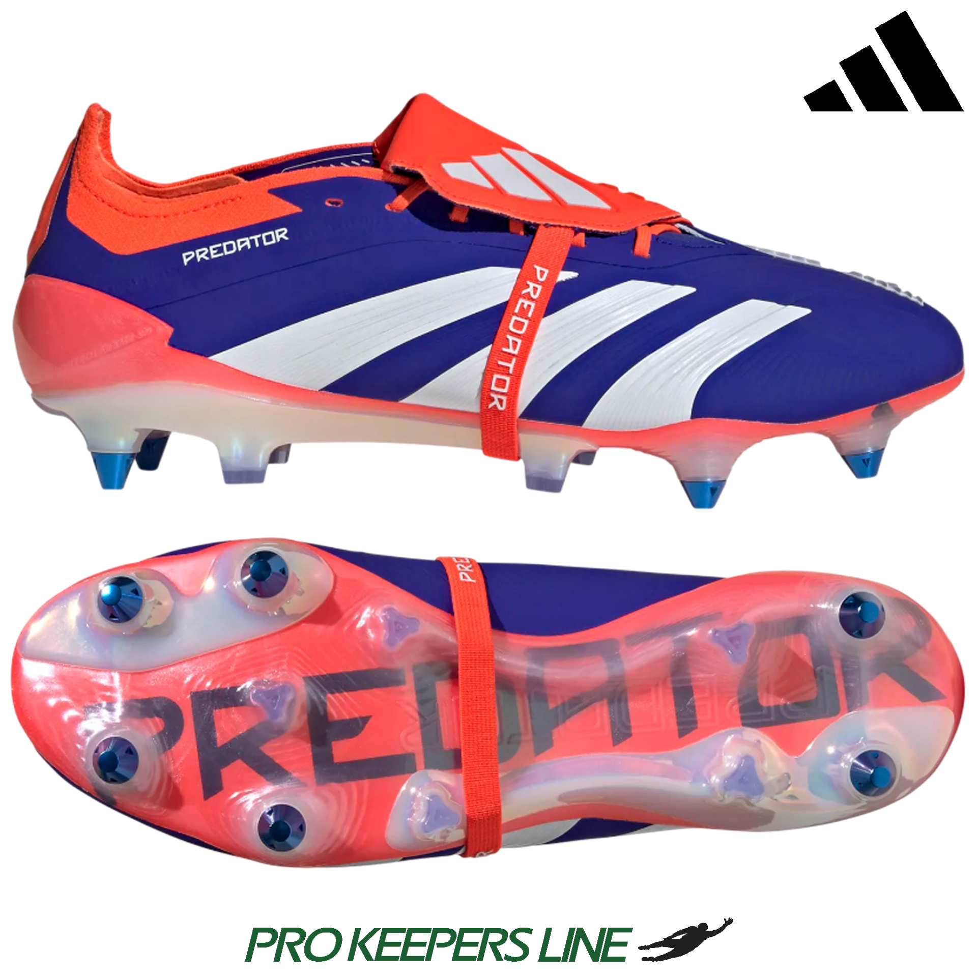 ADIDAS PREDATOR ELITE FT SG LUCID BLUE/WHITE/SOLAR RED | UK 7 (US