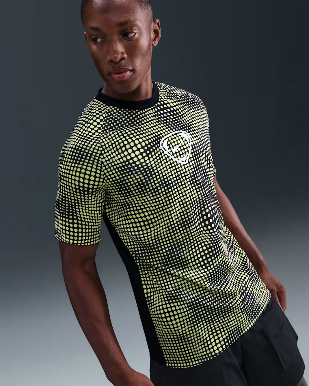 NIKE ACADEMY MEN DRI-FIT FOOTBALLSHIRT LIMELIGHT/BLACK/WHITE