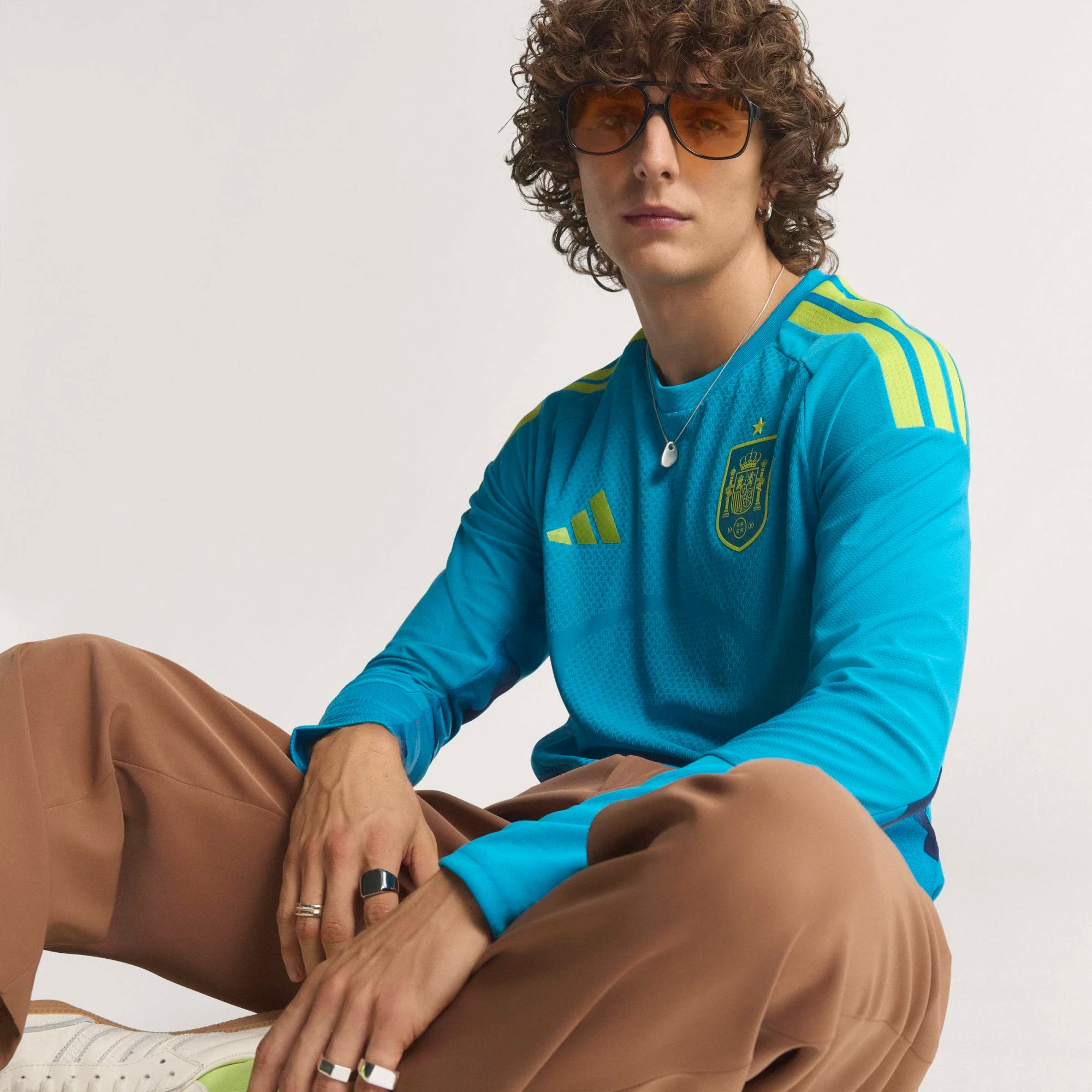 ADIDAS SPAIN 26 HOME AUTHENTIC GOALKEEPER JERSEY LS