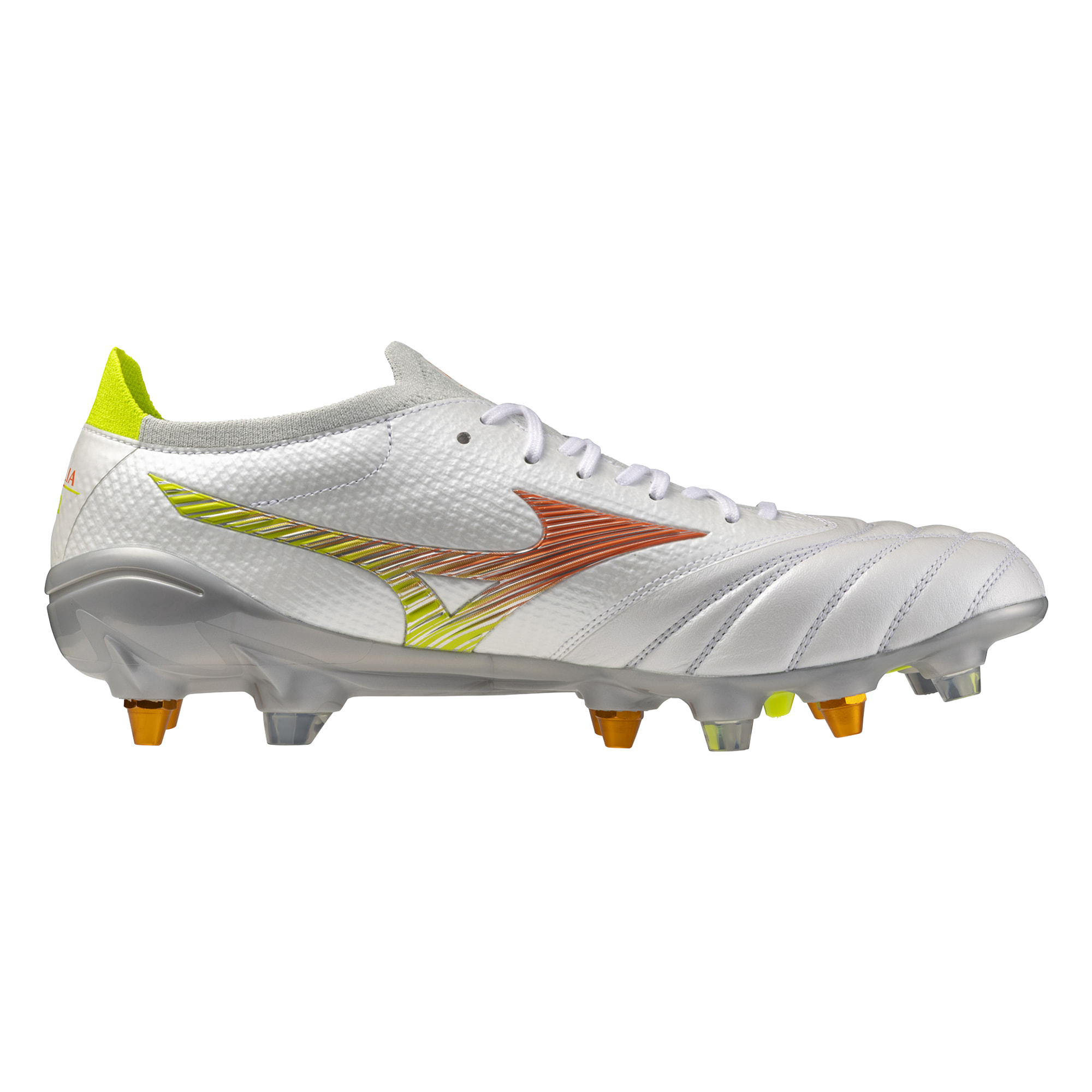 MIZUNO MORELIA NEO V BETA JAPAN MIX WHITE/LAVA ORANGE/EVENING PRIM